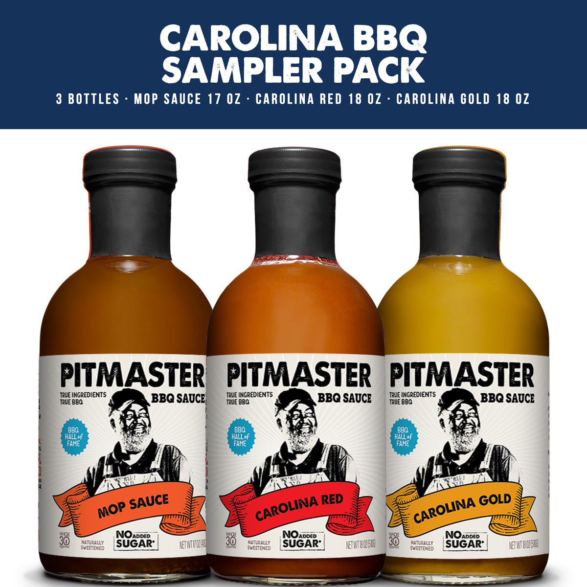Pitmaster Ed Mitchell Carolina BBQ Sauce Variety 3-Pack