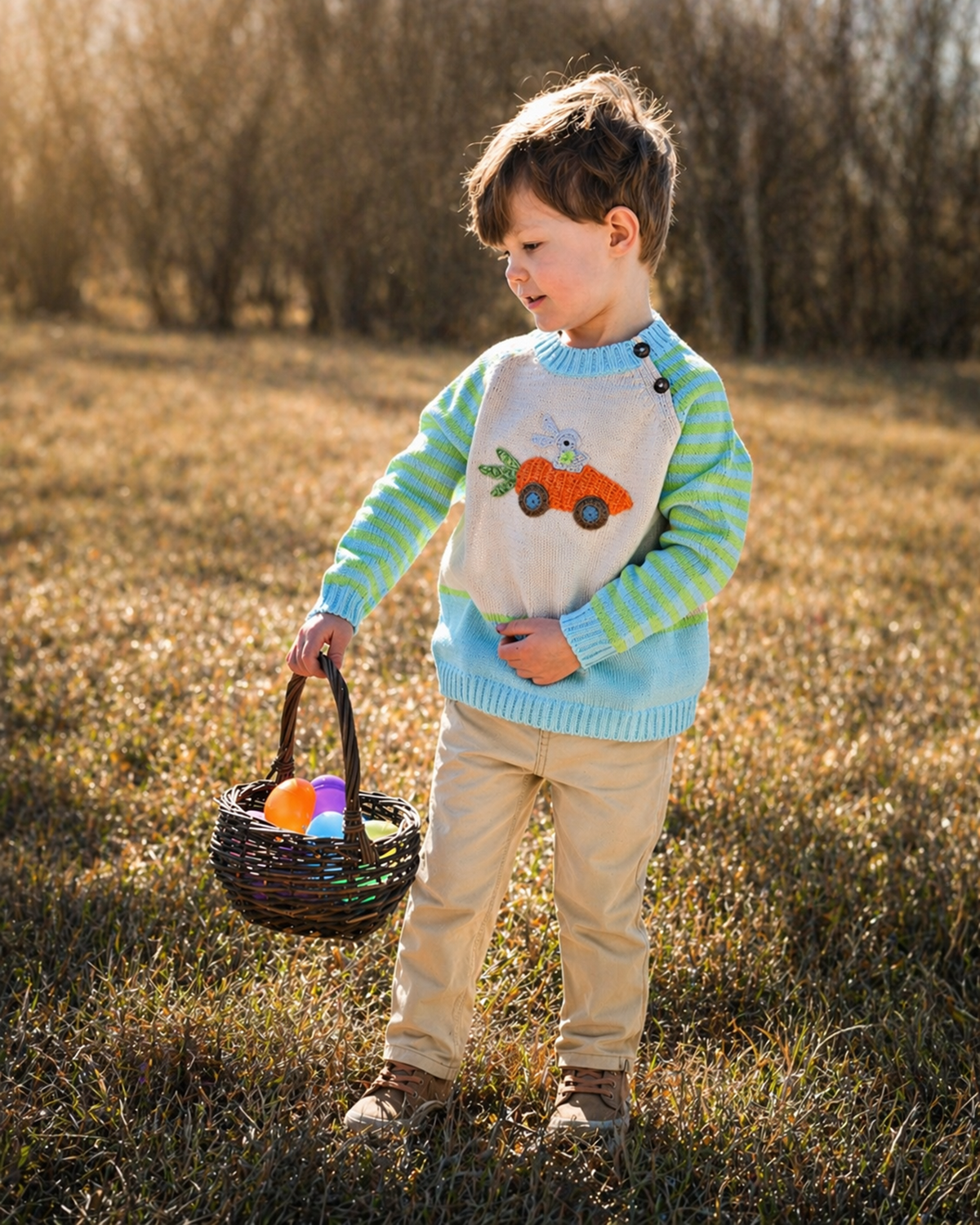 Carrot Car Easter Sweater