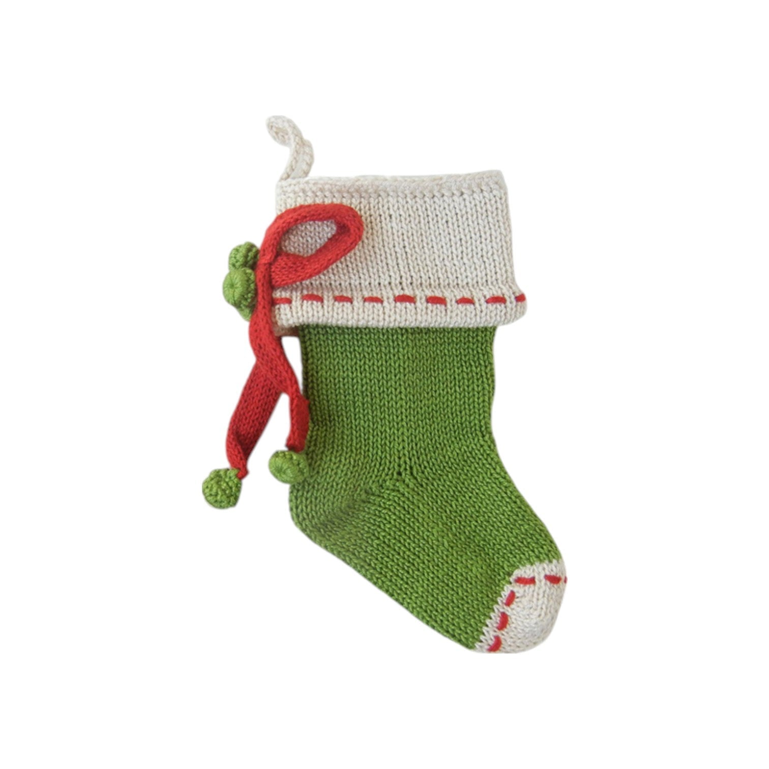 Bow Mini Stocking, Green