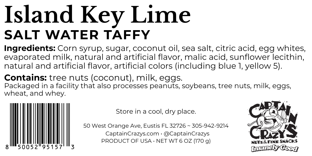 Island Key Lime Salt Water Taffy | Florida Citrus Collection