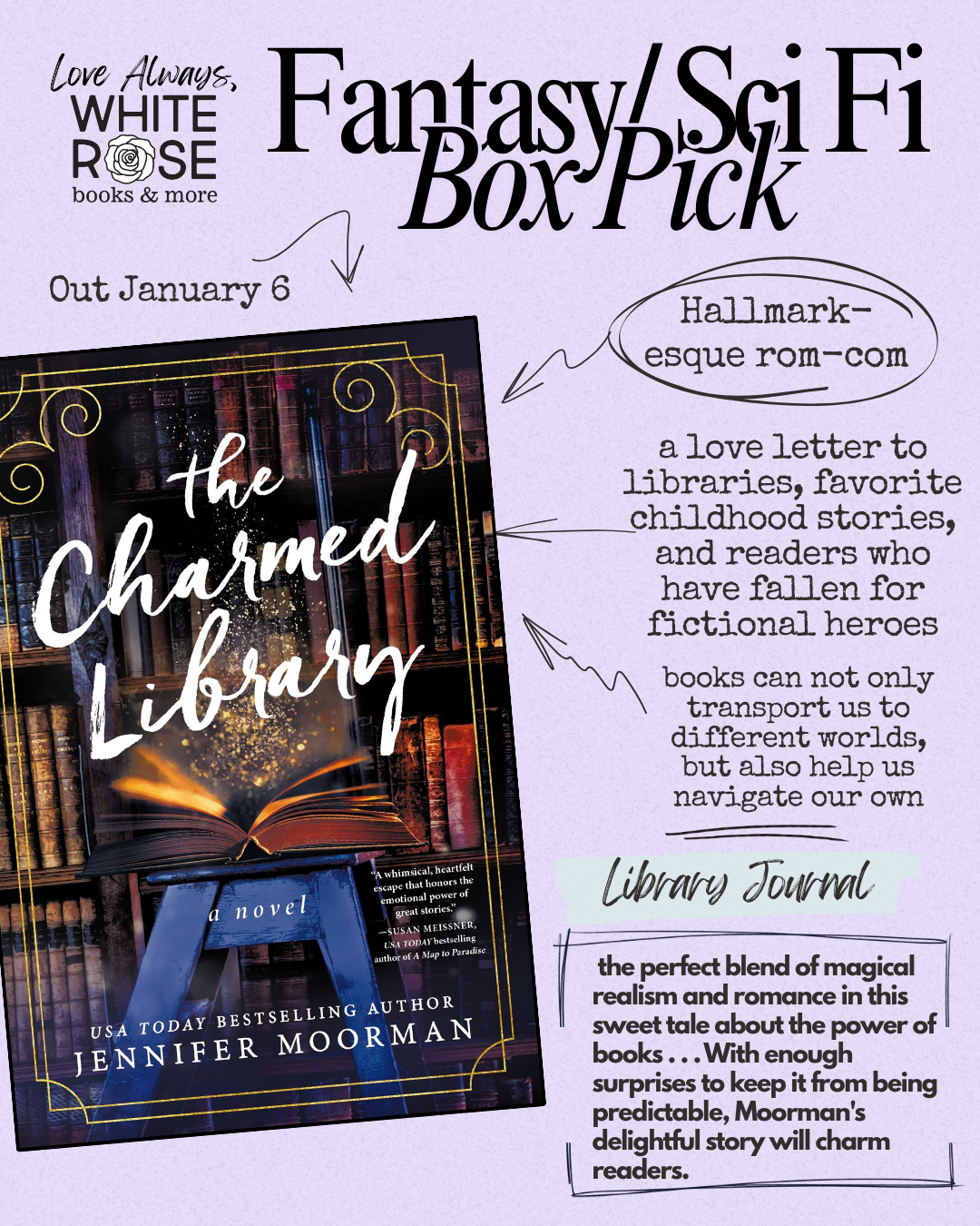 Fantasy Science Fiction Subscription Box: January Selection: The Charmed Library:  A Novel by Jennifer Moorman