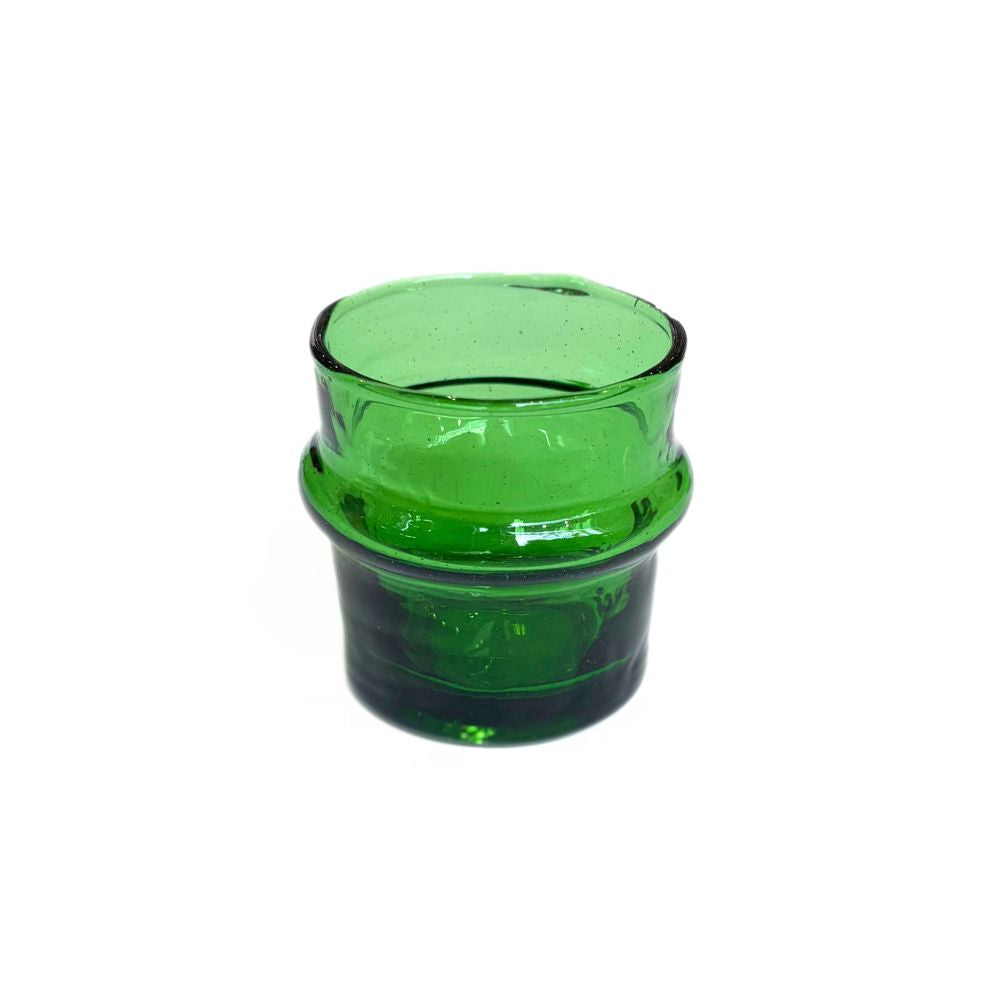 Moroccan Beldi Small Glass - Green