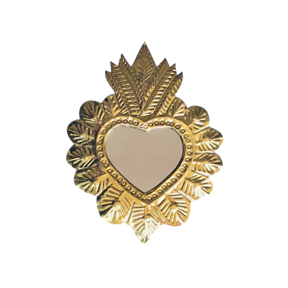 Moroccan Tin Sacred Heart Wall Mirror