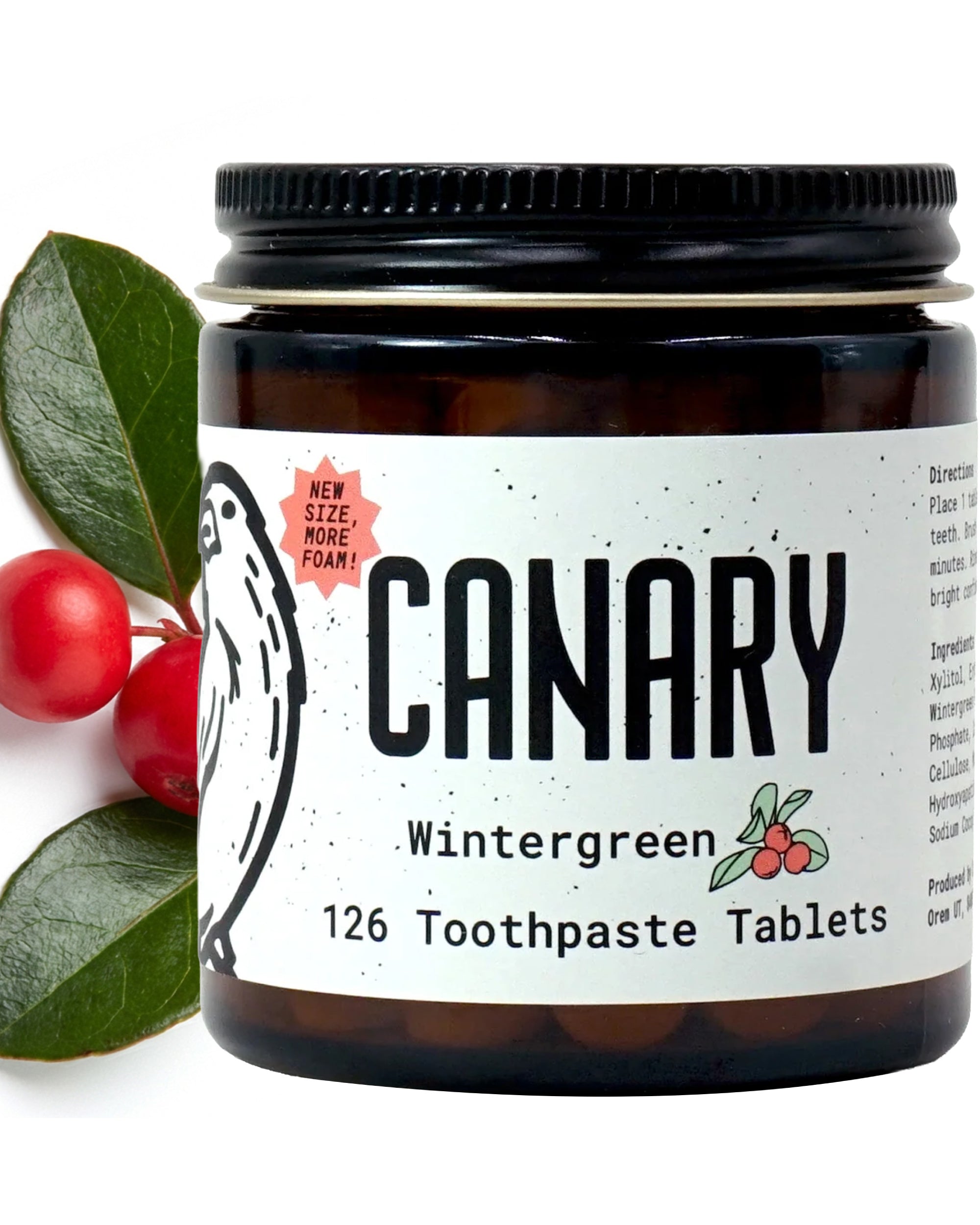 Wintergreen Toothpaste Tablets | Plastic-Free | Toothpaste Tablets with Nano Hydroxyapatite