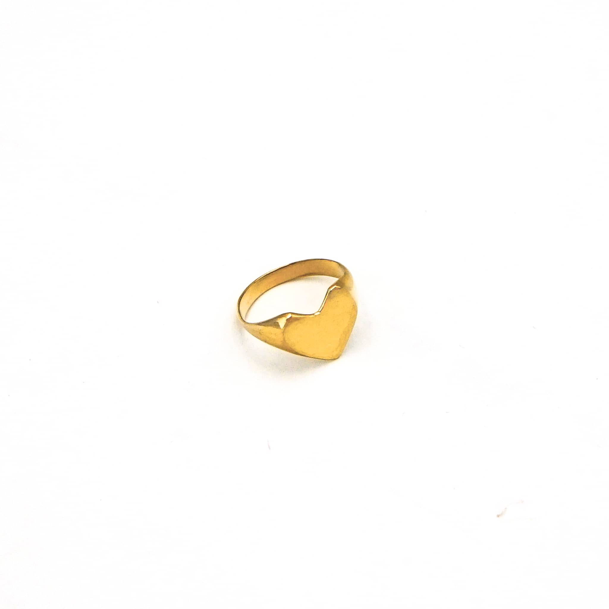 Heart Signet Brass Ring for Women | Mawi