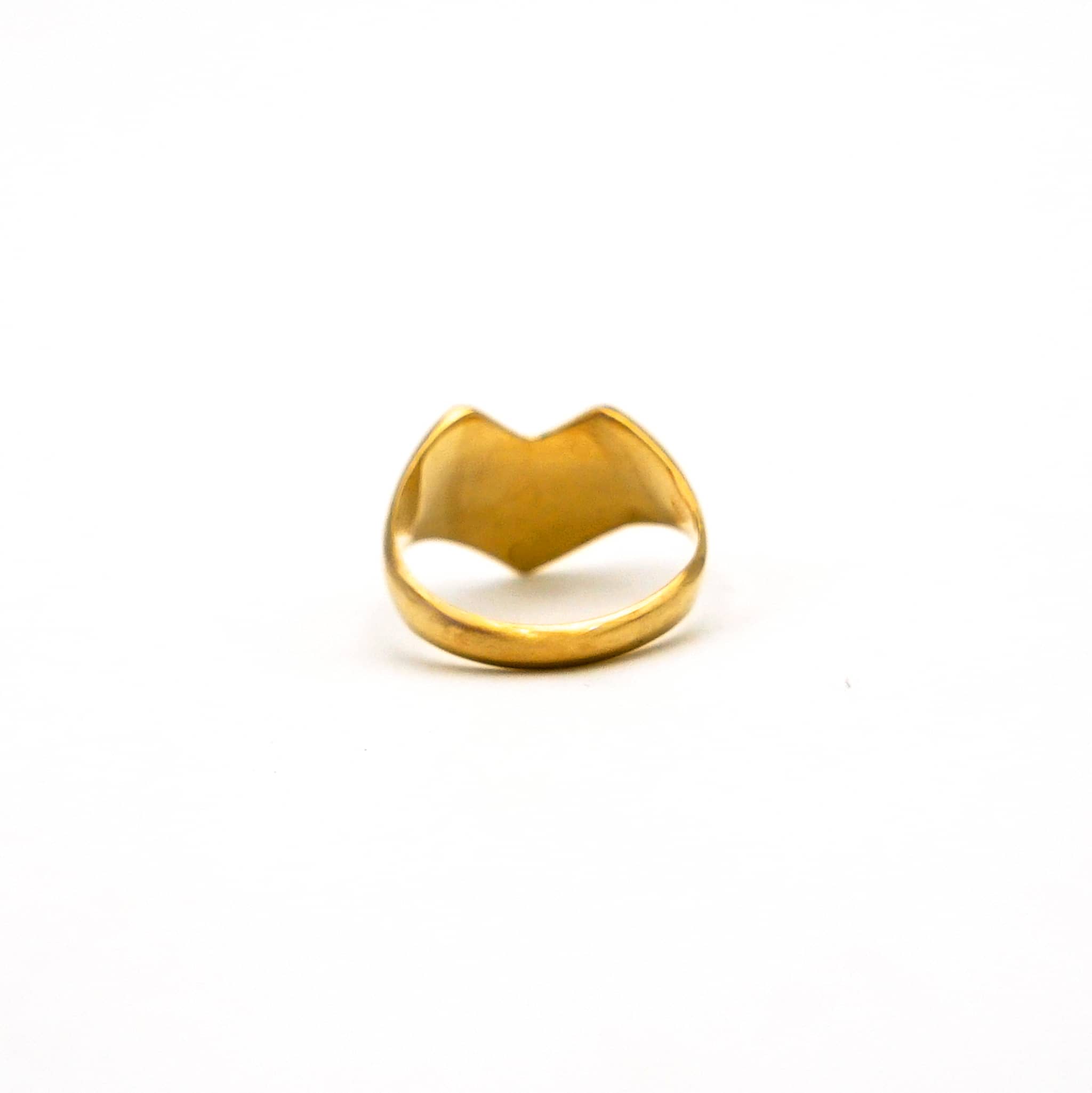 Heart Signet Brass Ring for Women | Mawi