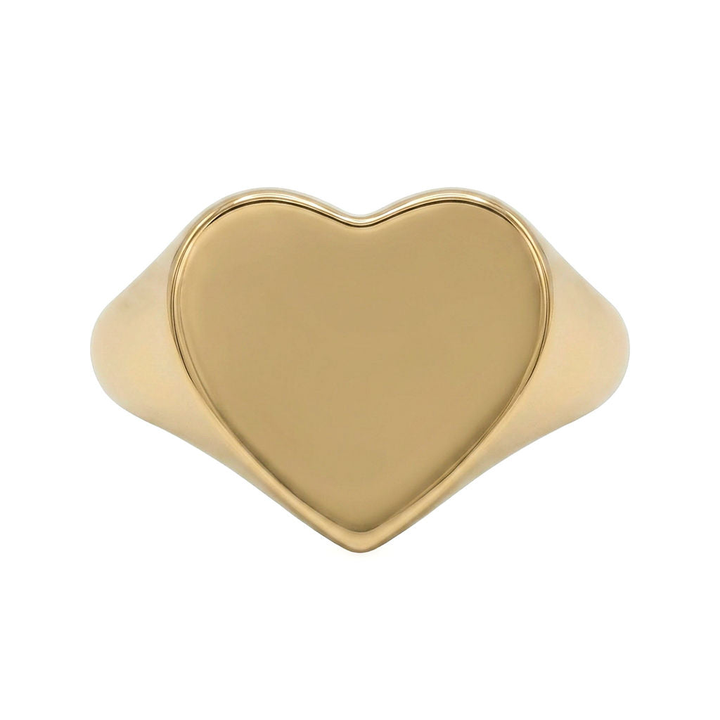 Heart Signet Brass Ring for Women | Mawi