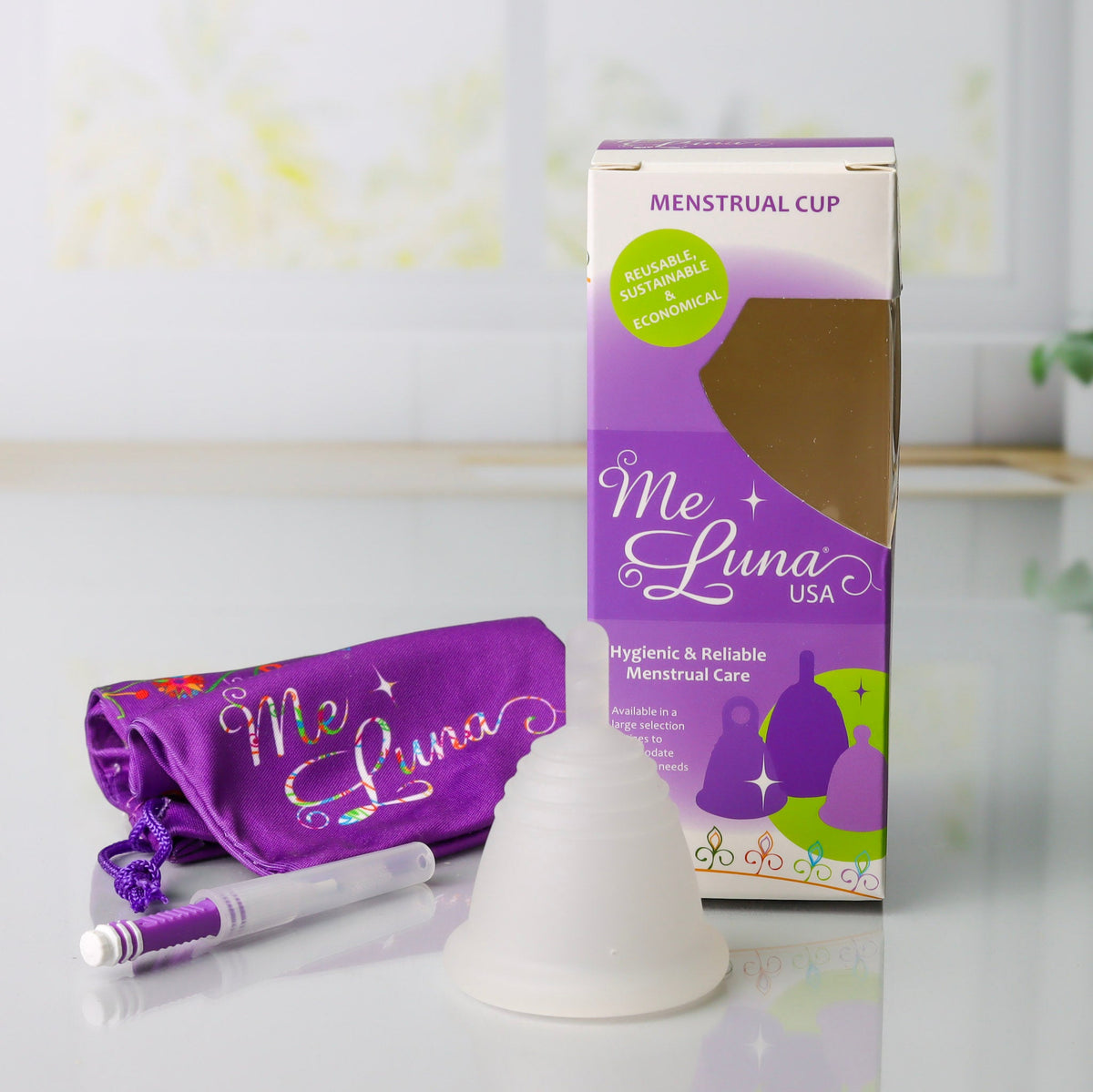 MeLuna Low Cervix Menstrual Cup | Shorty | Classic | Stem Handle