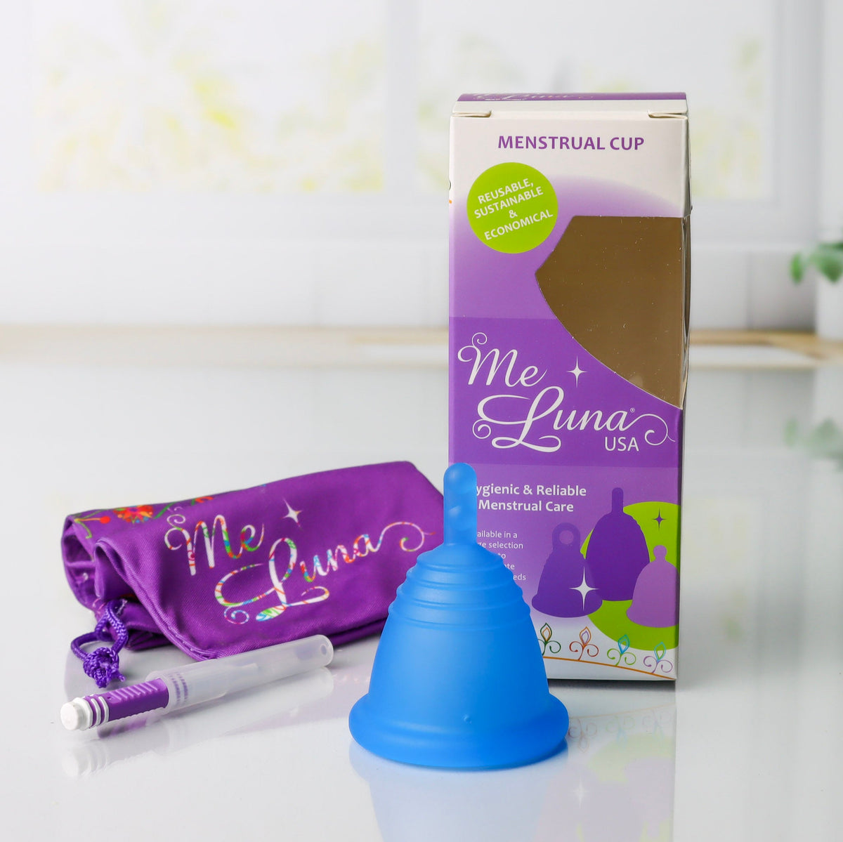 MeLuna Low Cervix Menstrual Cup | Shorty | Classic | Stem Handle