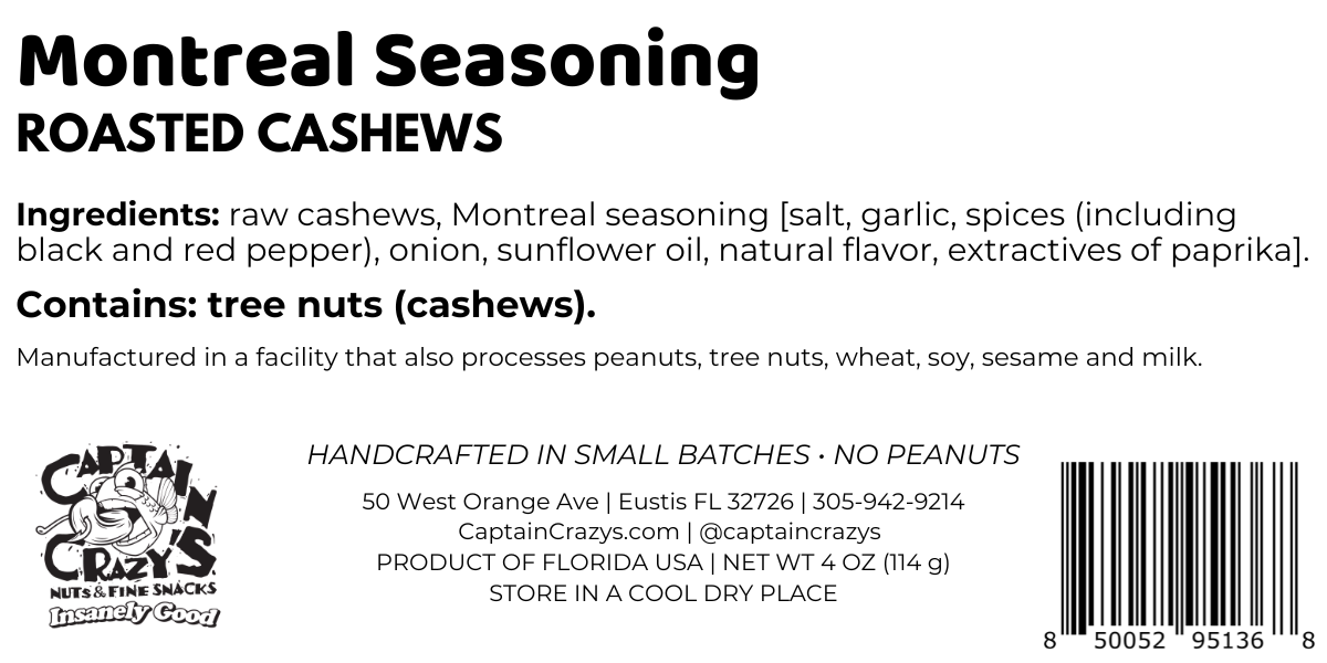 Montreal Seasoning Roasted Cashews