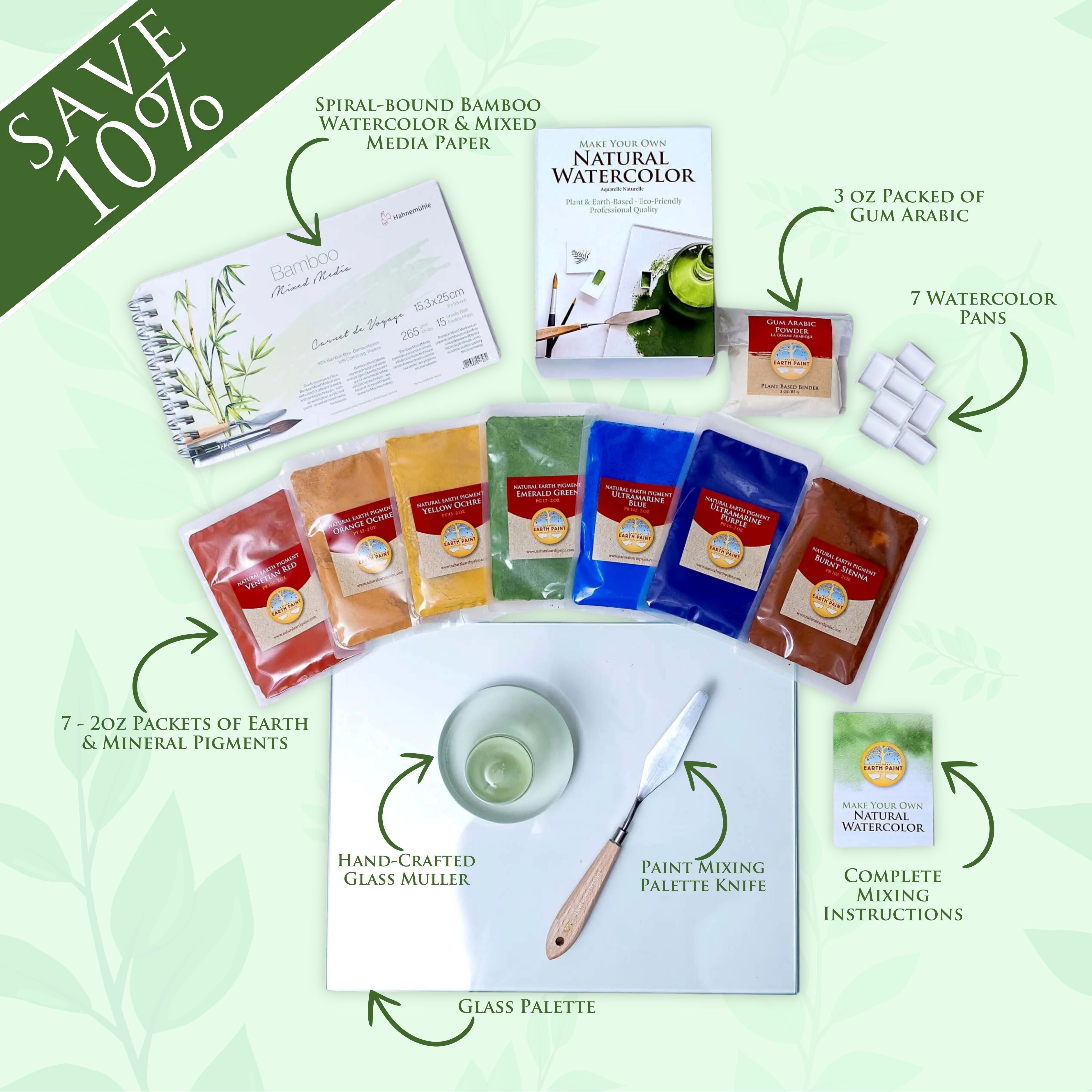 Deluxe Natural Watercolor Mixing Set