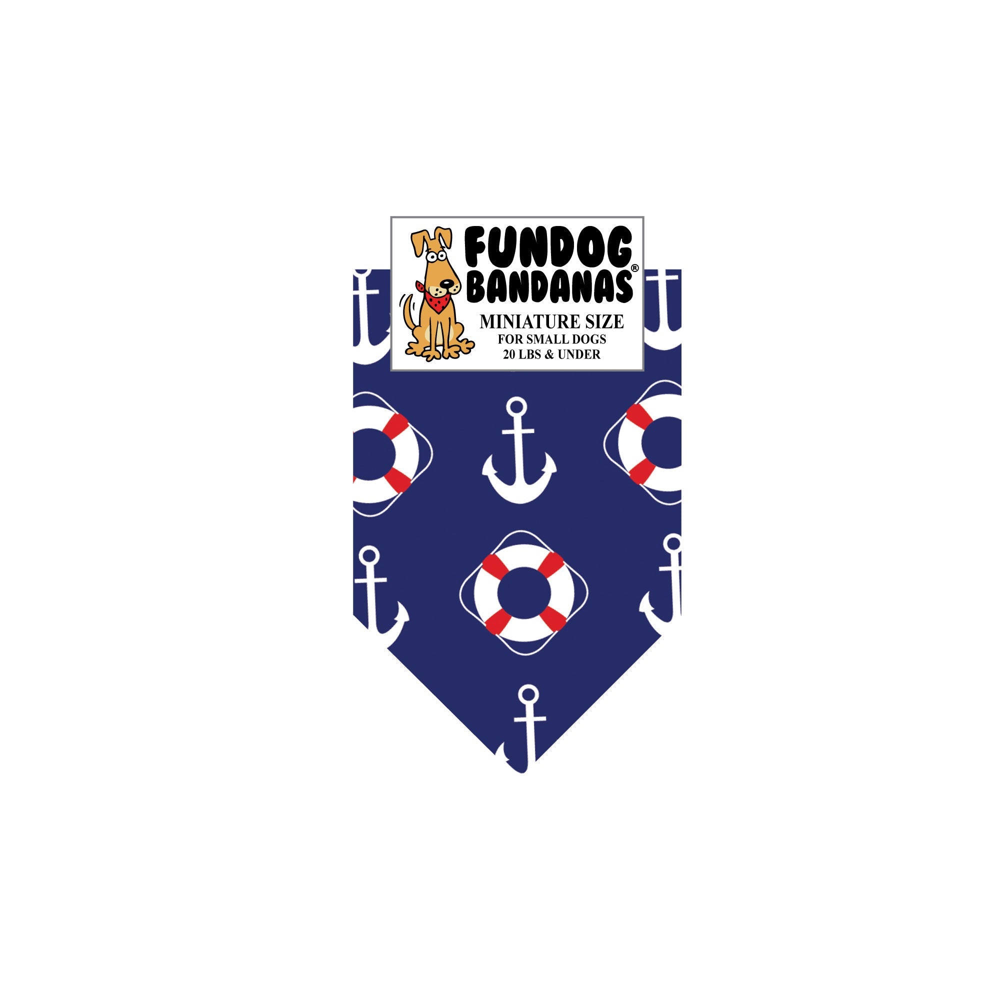 Nautical Life Savers & Anchors Bandana