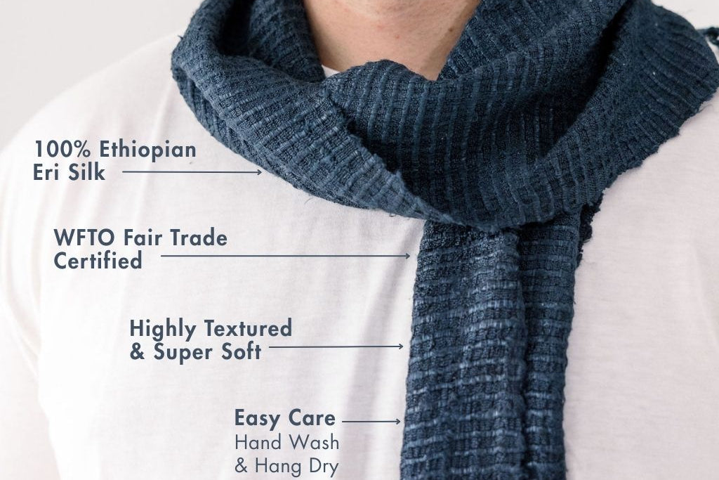 Queen Saba Handwoven Ethiopian Silk Scarf