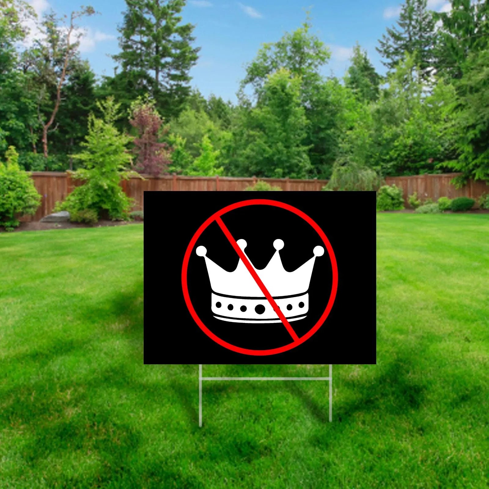 No Kings Yard Sign