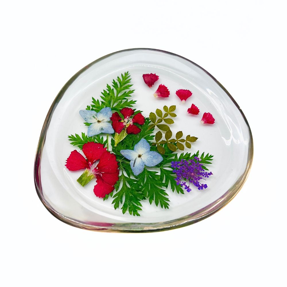 Resin Jewelry Dish - Mother & Daughter Garden Flowers