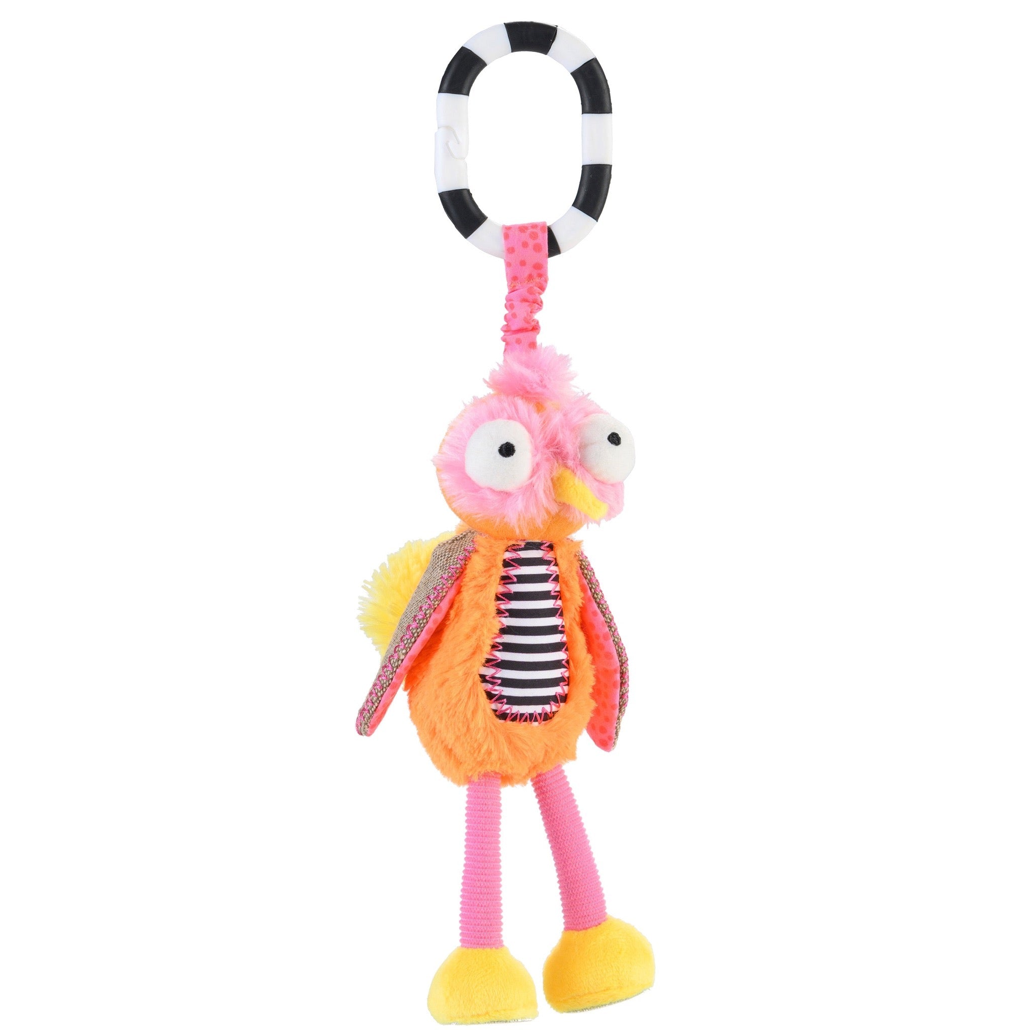 Ollie the Oddball Oddbird Chime & See Atachable Hanging Activity Toy