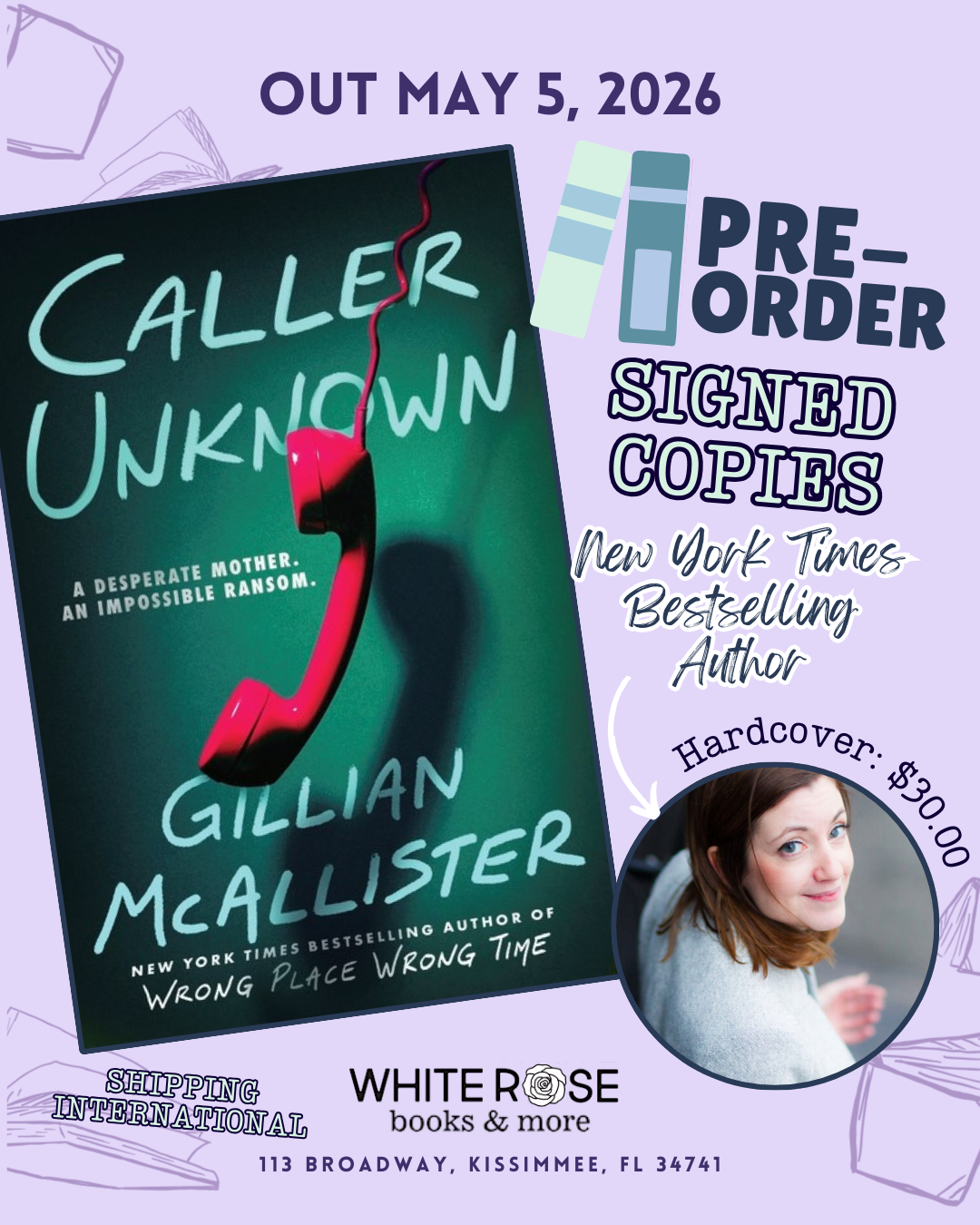 Pre-Order: Caller Unknown: A Novel by Gillian McAllister (SIGNED)