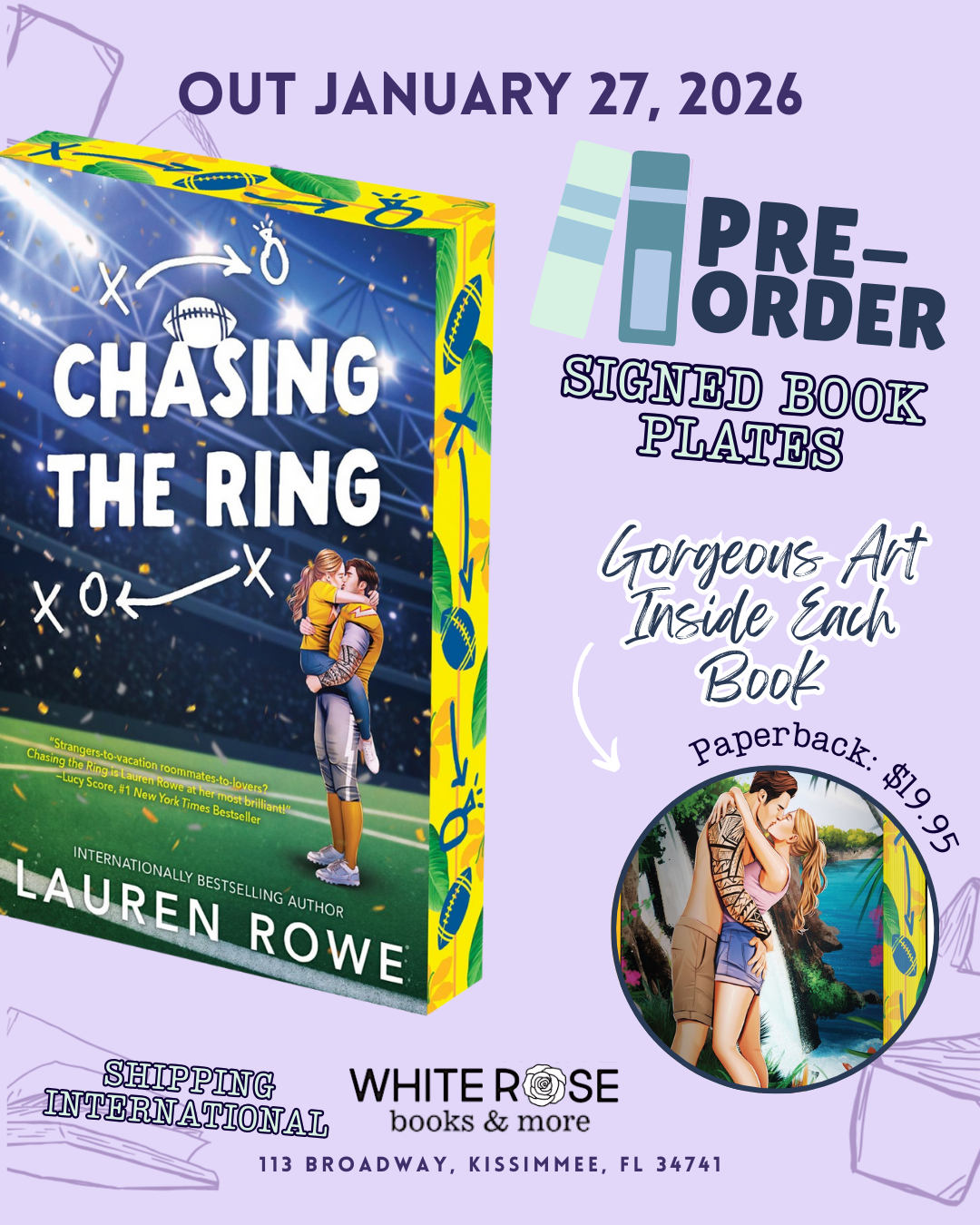 PREORDER: Chasing the Ring: Deluxe Limited Edition (Football and Feels) by Lauren Rowe (SIGNED BOOK PLATE)