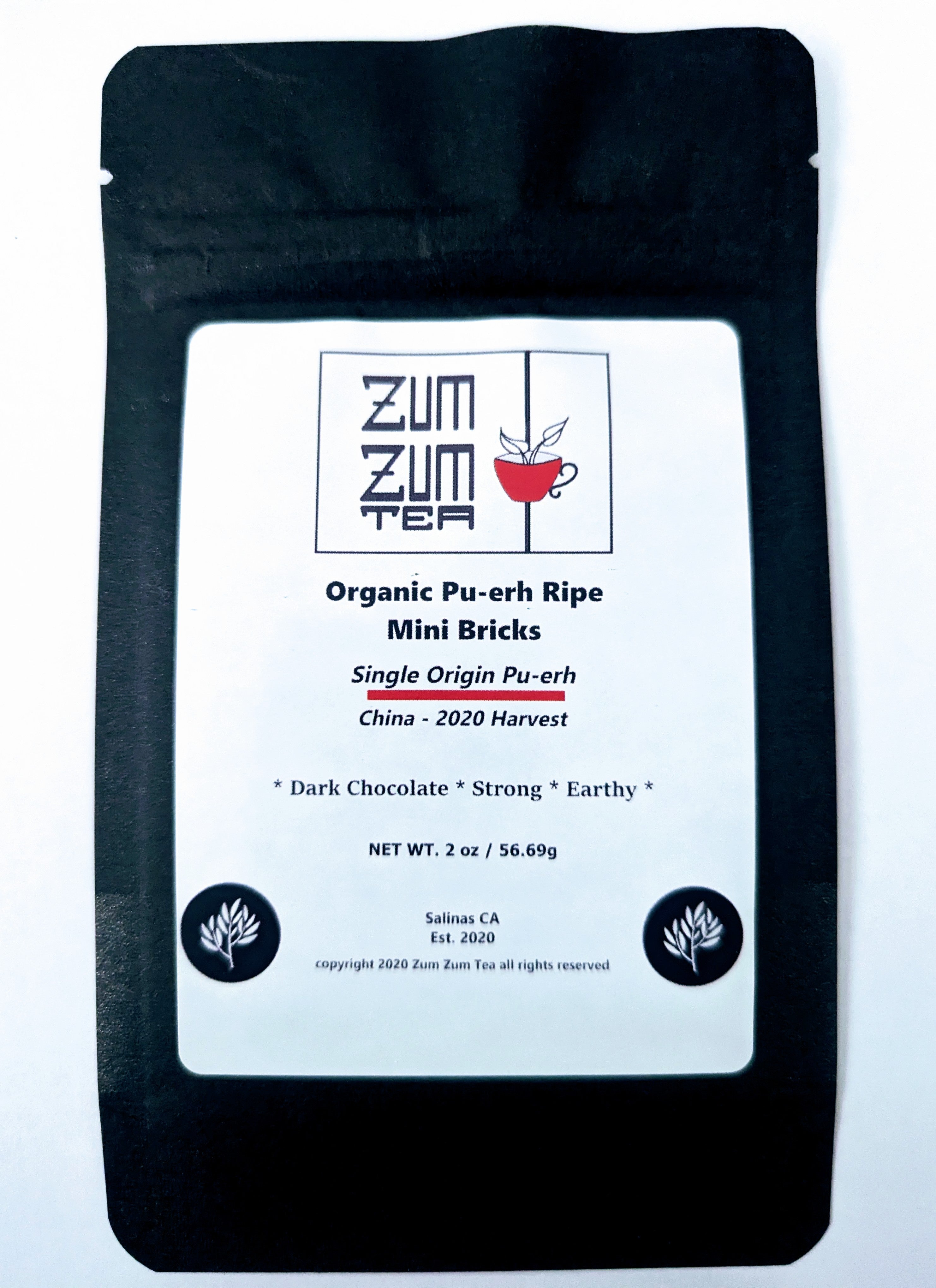 Organic Pu-erh Ripe Mini Bricks