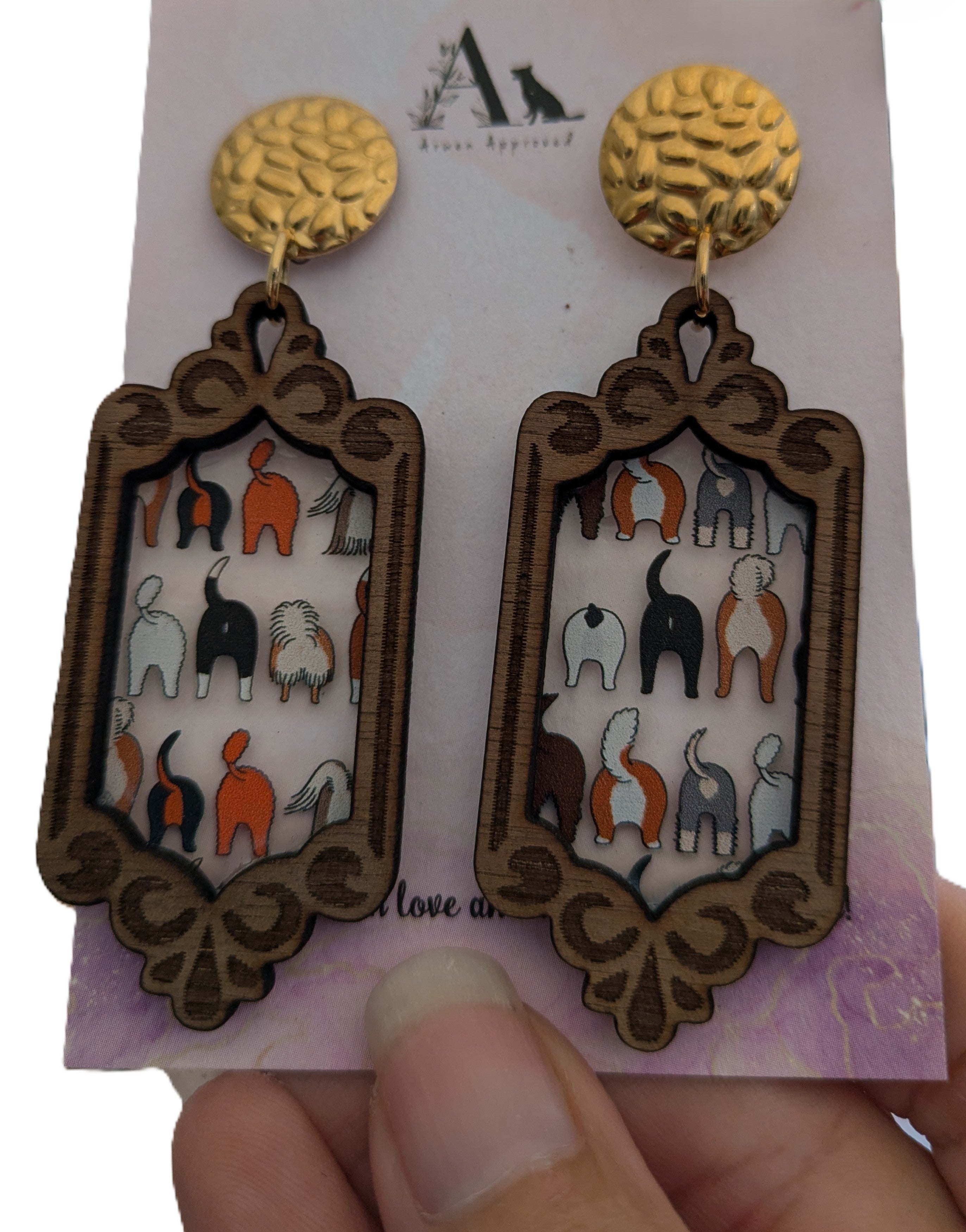 Earrings - Dog butts