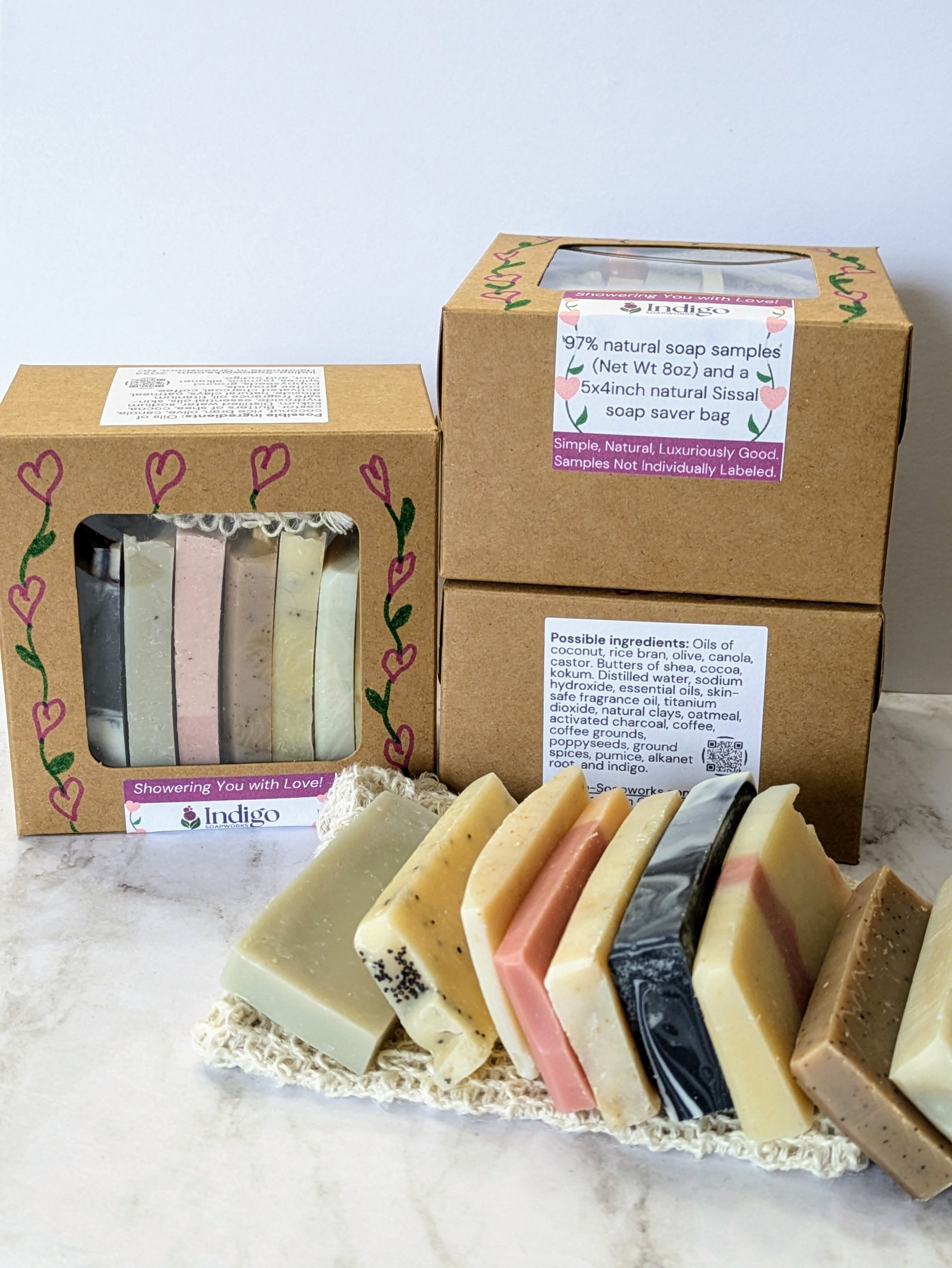 Soap Samples Gift Set - with Sisal bag