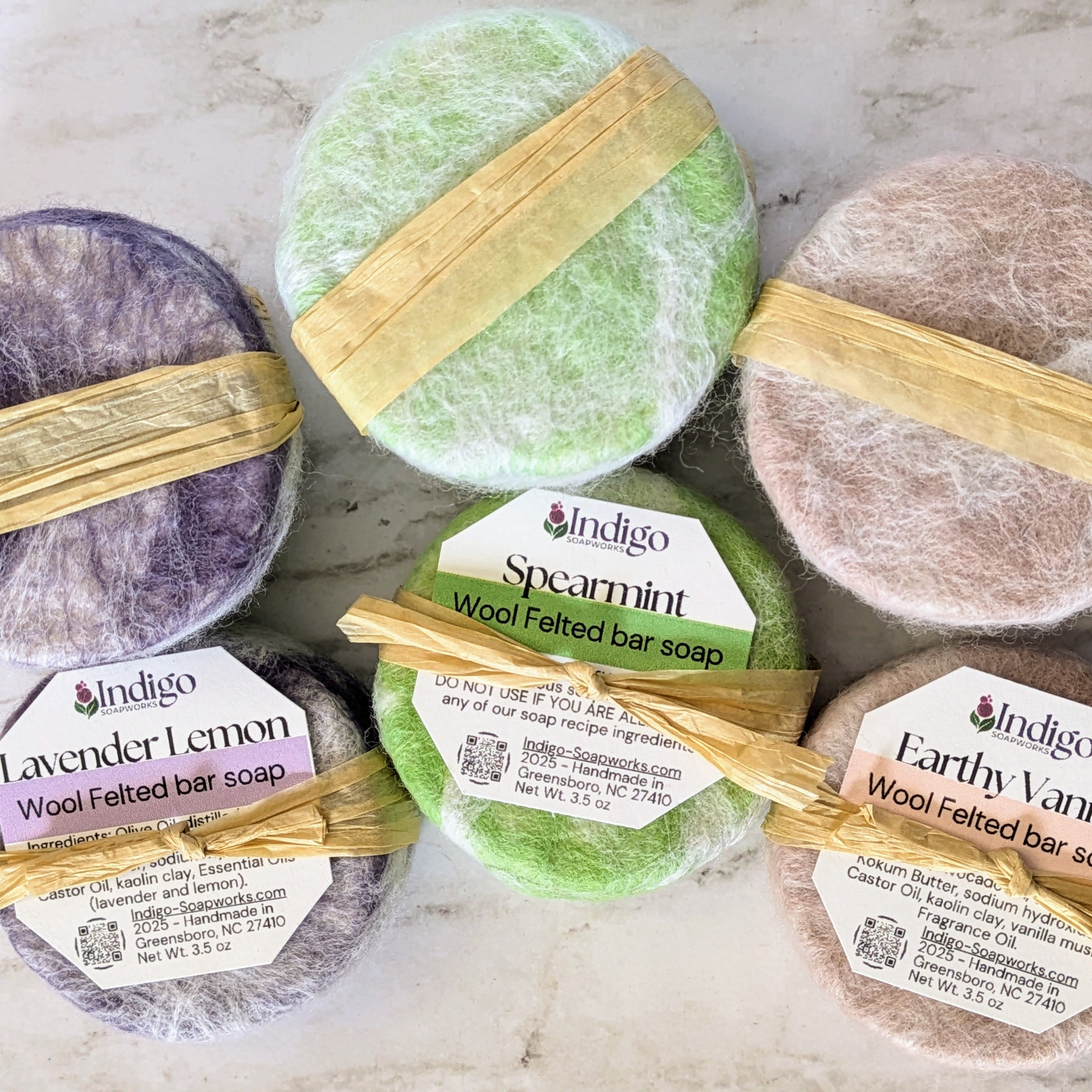 Felted Soap bar - Merino Wool or Alpaca - choose scent!