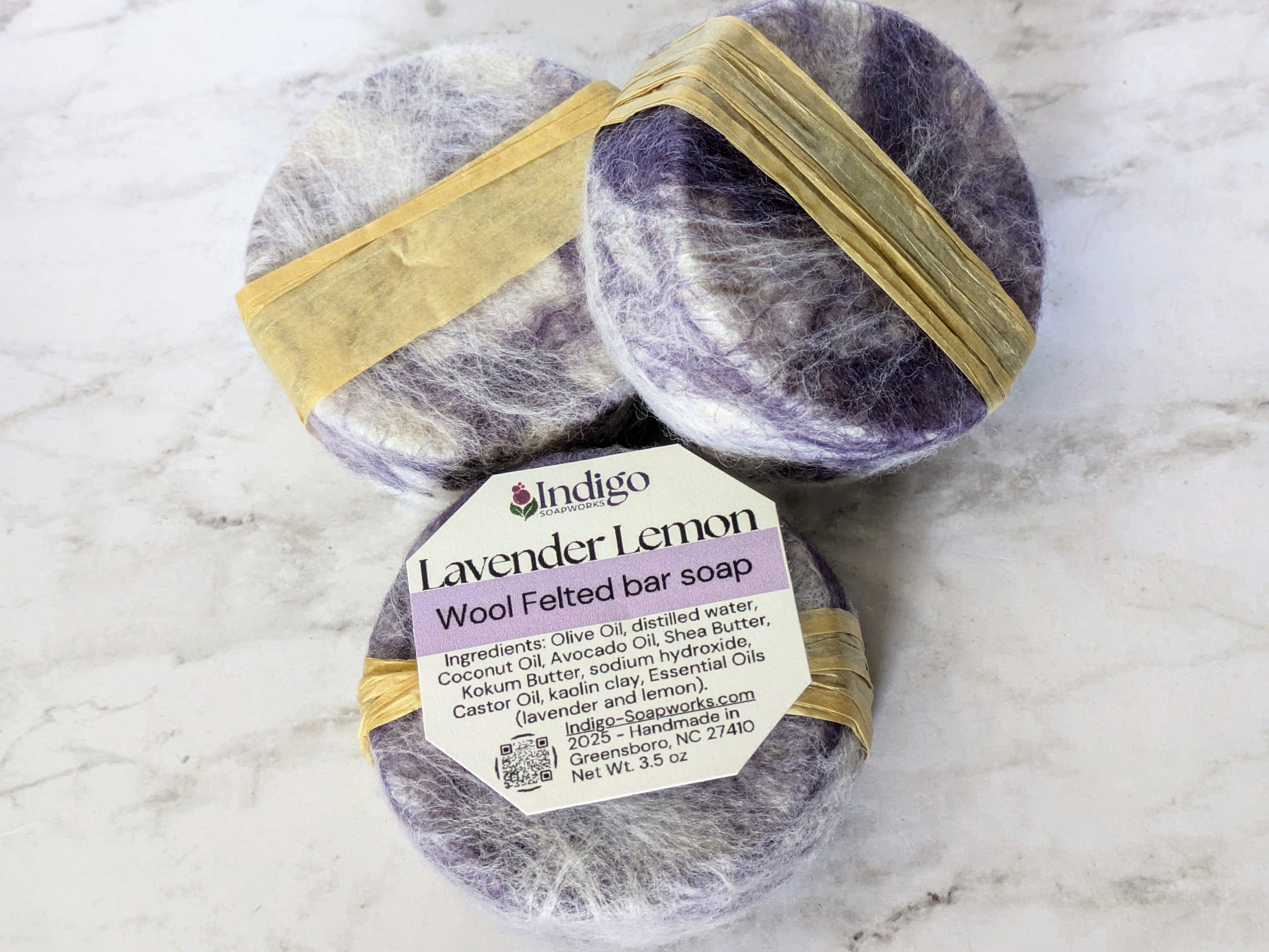 Felted Soap bar - Merino Wool or Alpaca - choose scent!