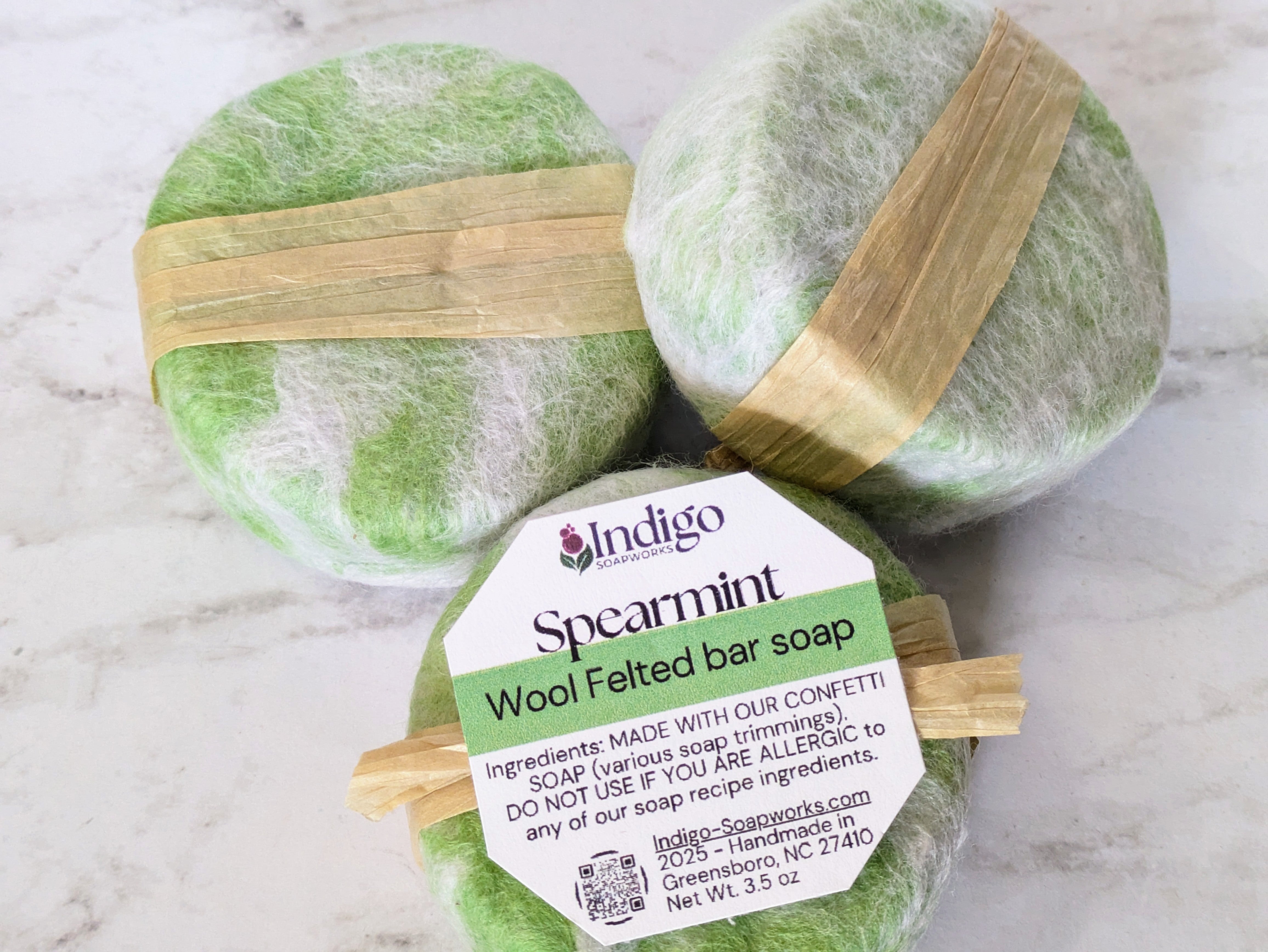 Felted Soap bar - Merino Wool or Alpaca - choose scent!