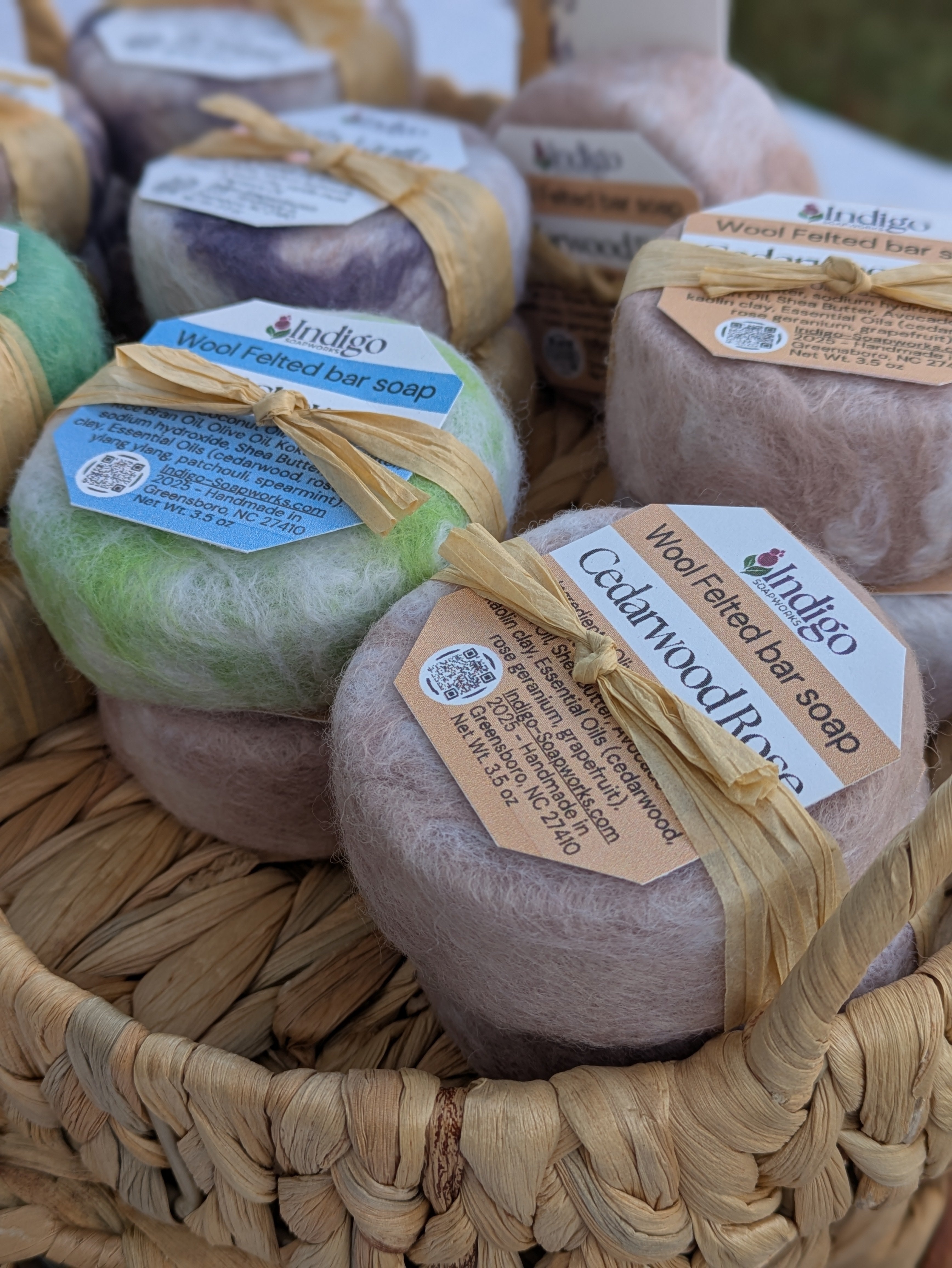 Felted Soap bar - Merino Wool or Alpaca - choose scent!