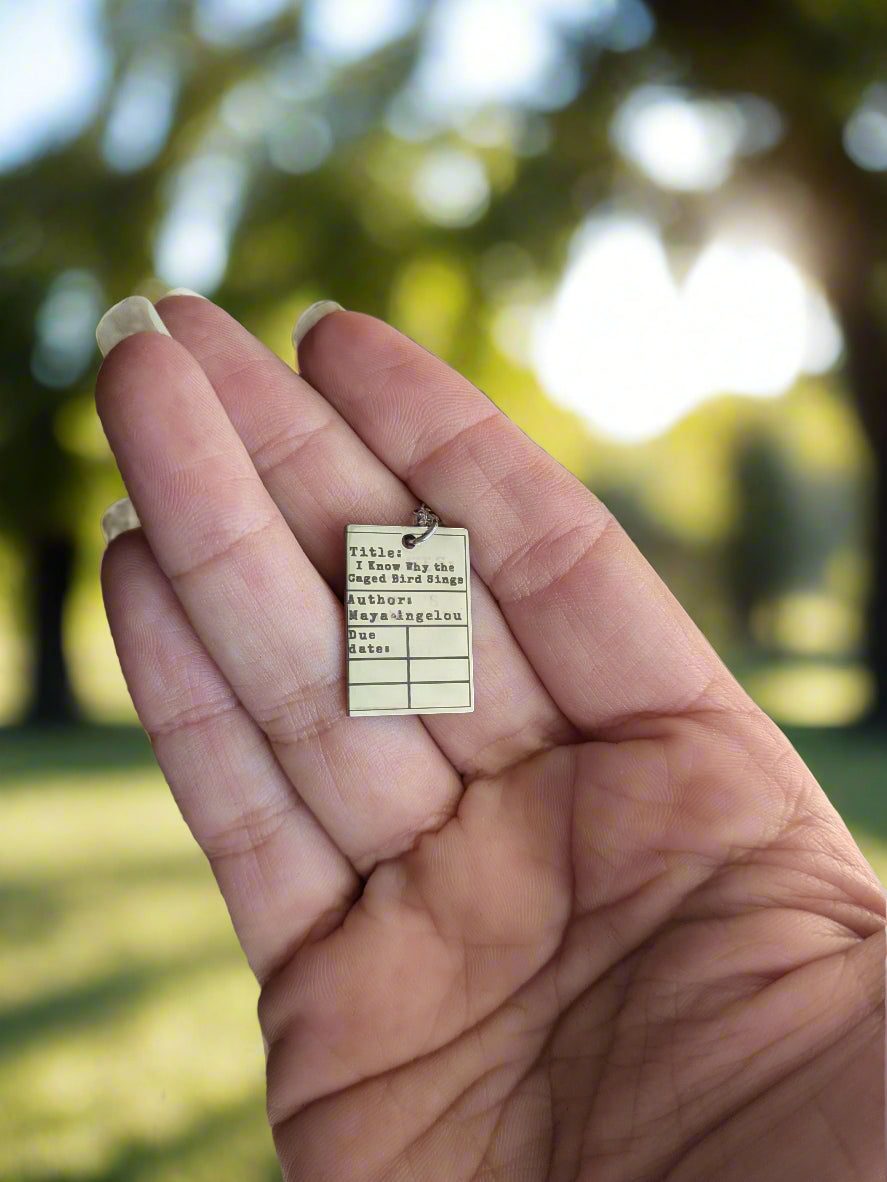 Banned Books Necklace | Library Card Charm | Book Lover Gift for Readers