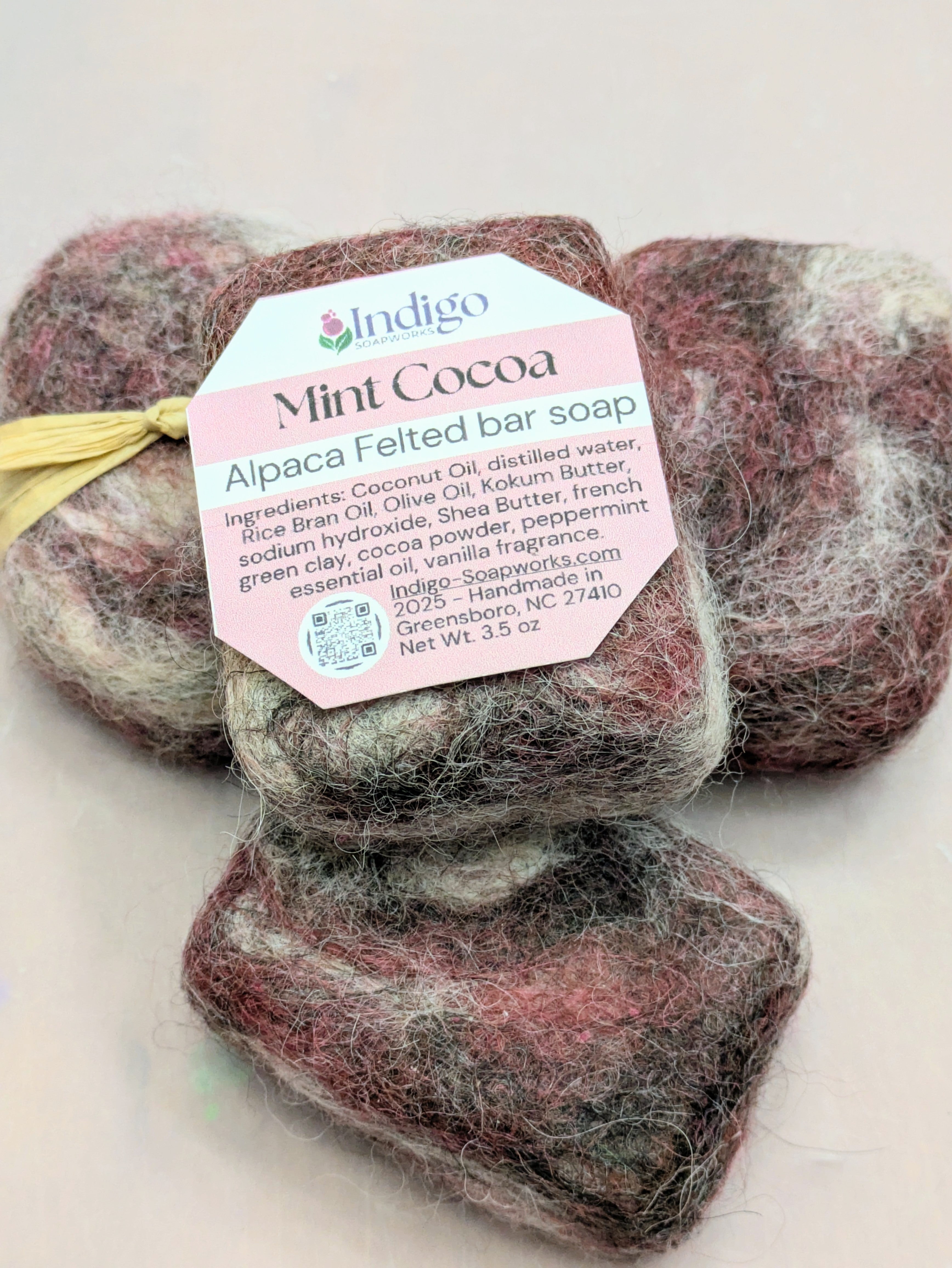 Felted Soap bar - Merino Wool or Alpaca - choose scent!