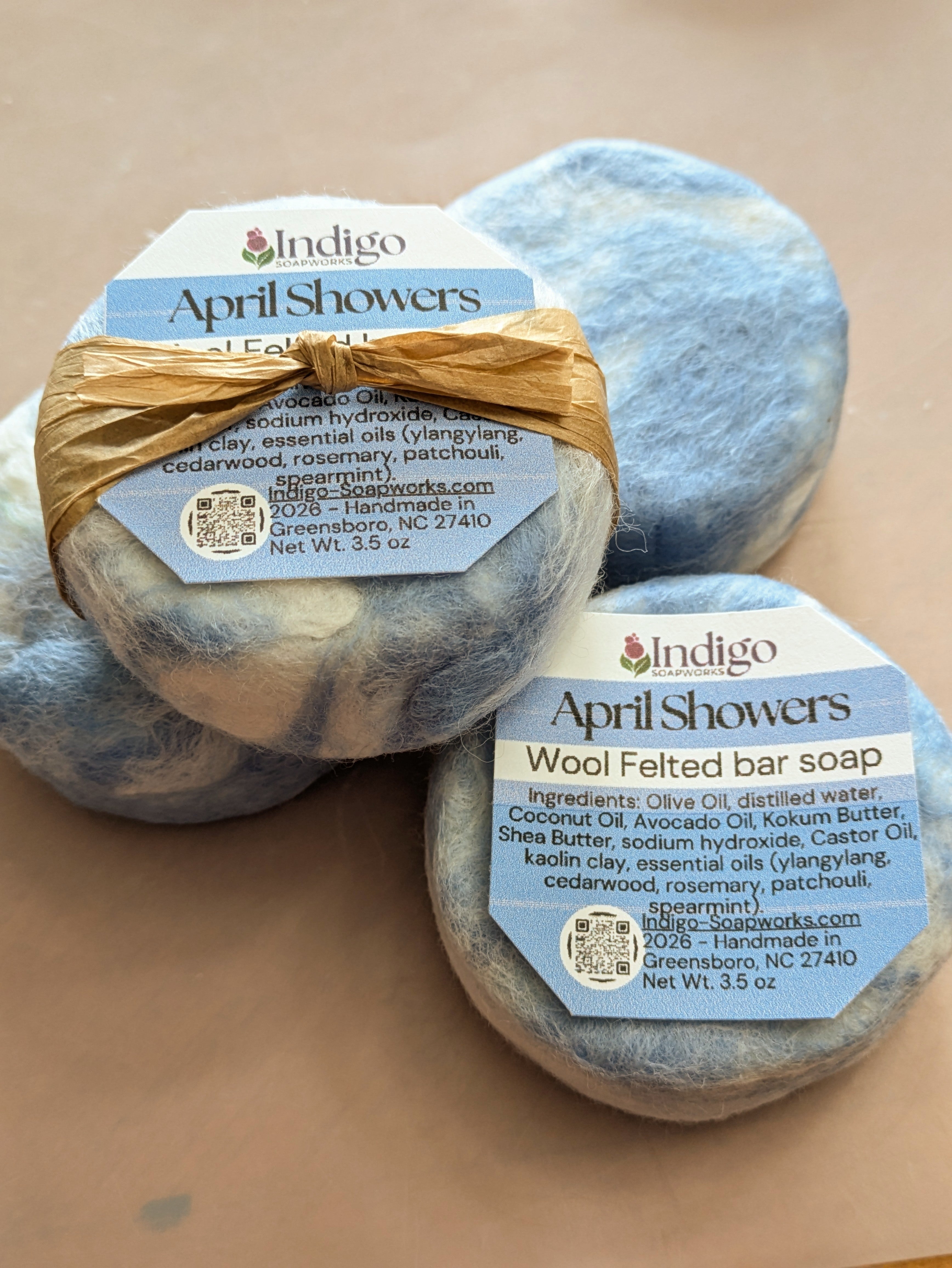 Felted Soap bar - Merino Wool or Alpaca - choose scent!