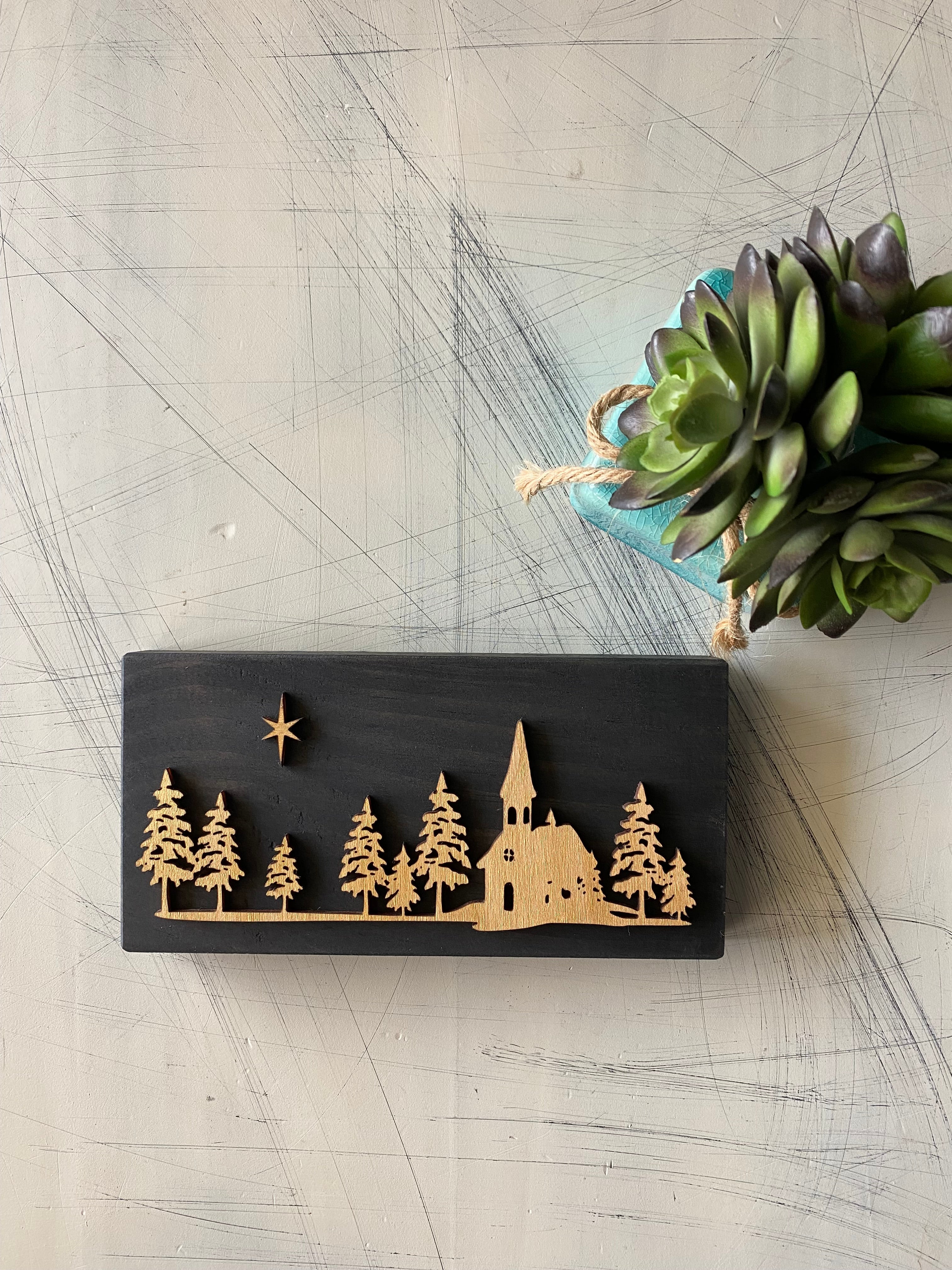 Christmas church scene