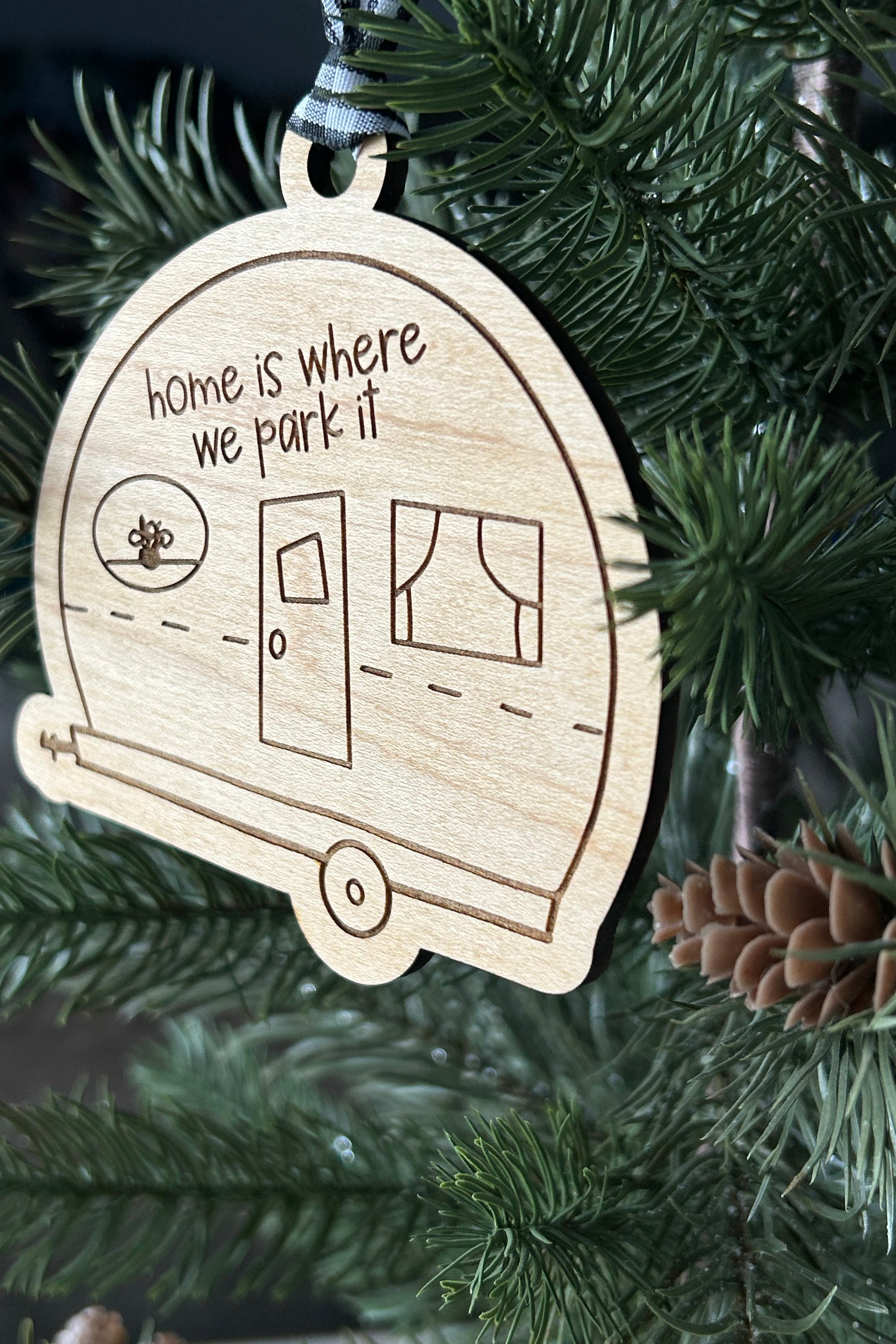Home is where we park it - camper ornament