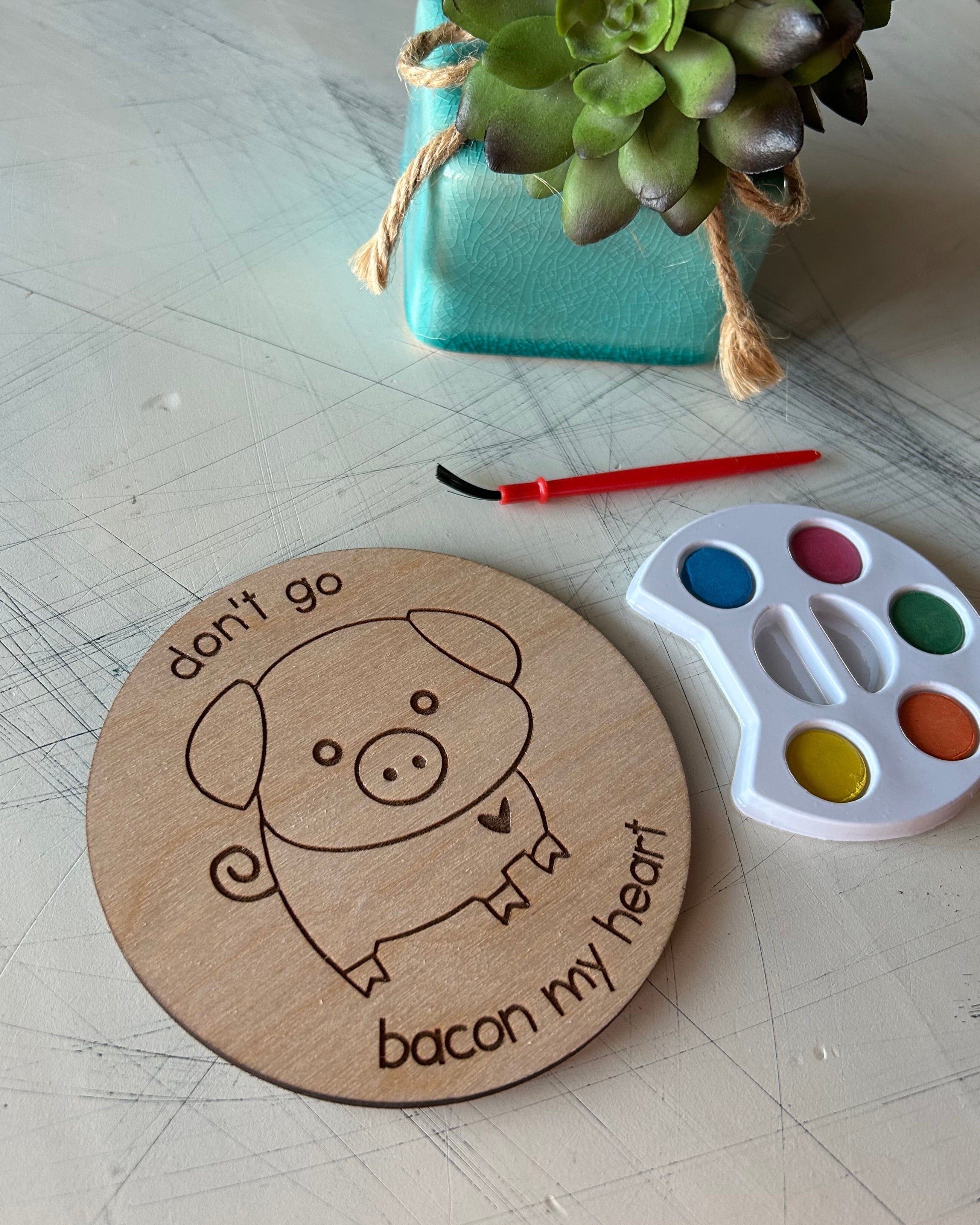 Don't Go Bacon My Heart Watercolor Craft Kit