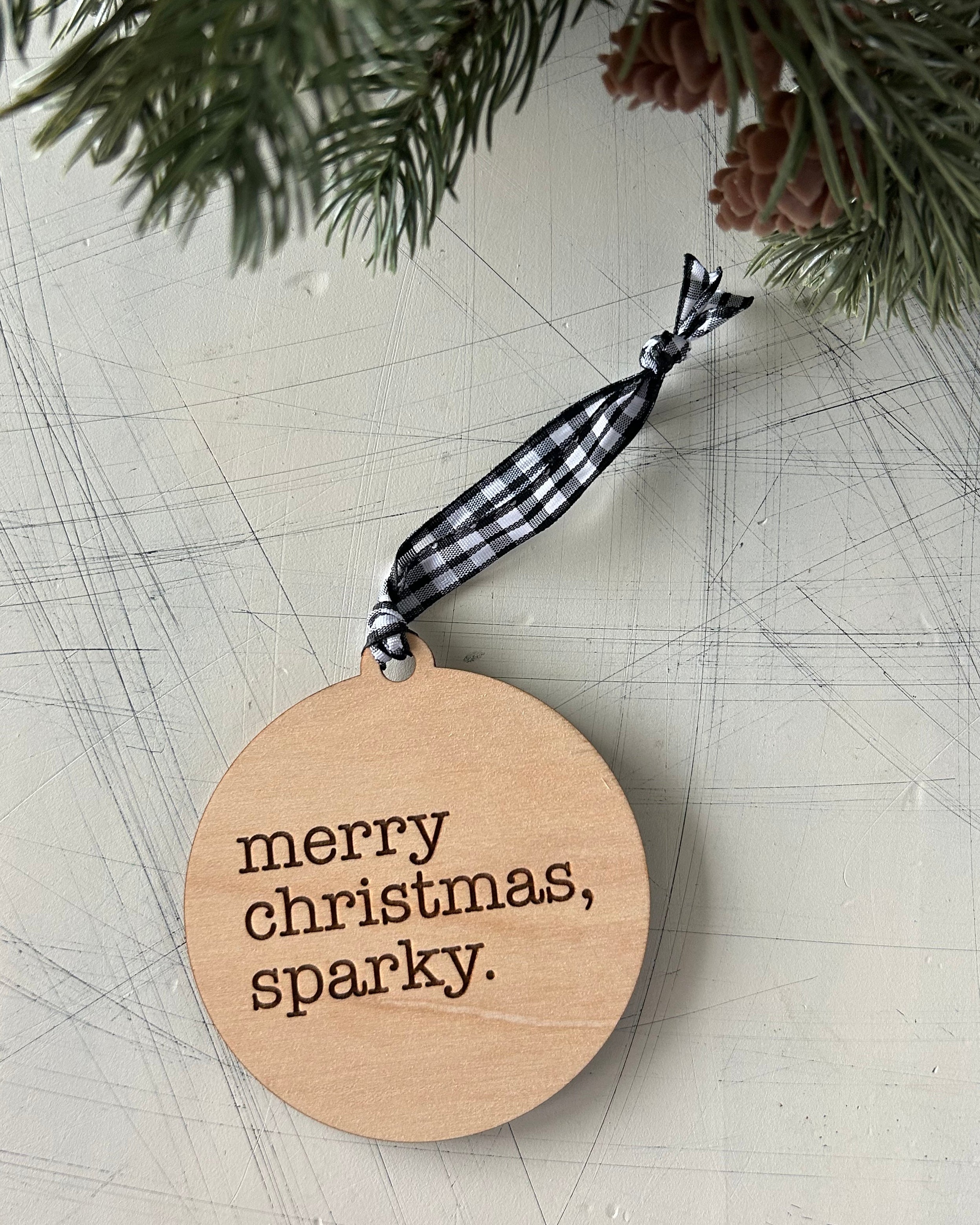 Merry Christmas, Sparky - 3 inch ornament