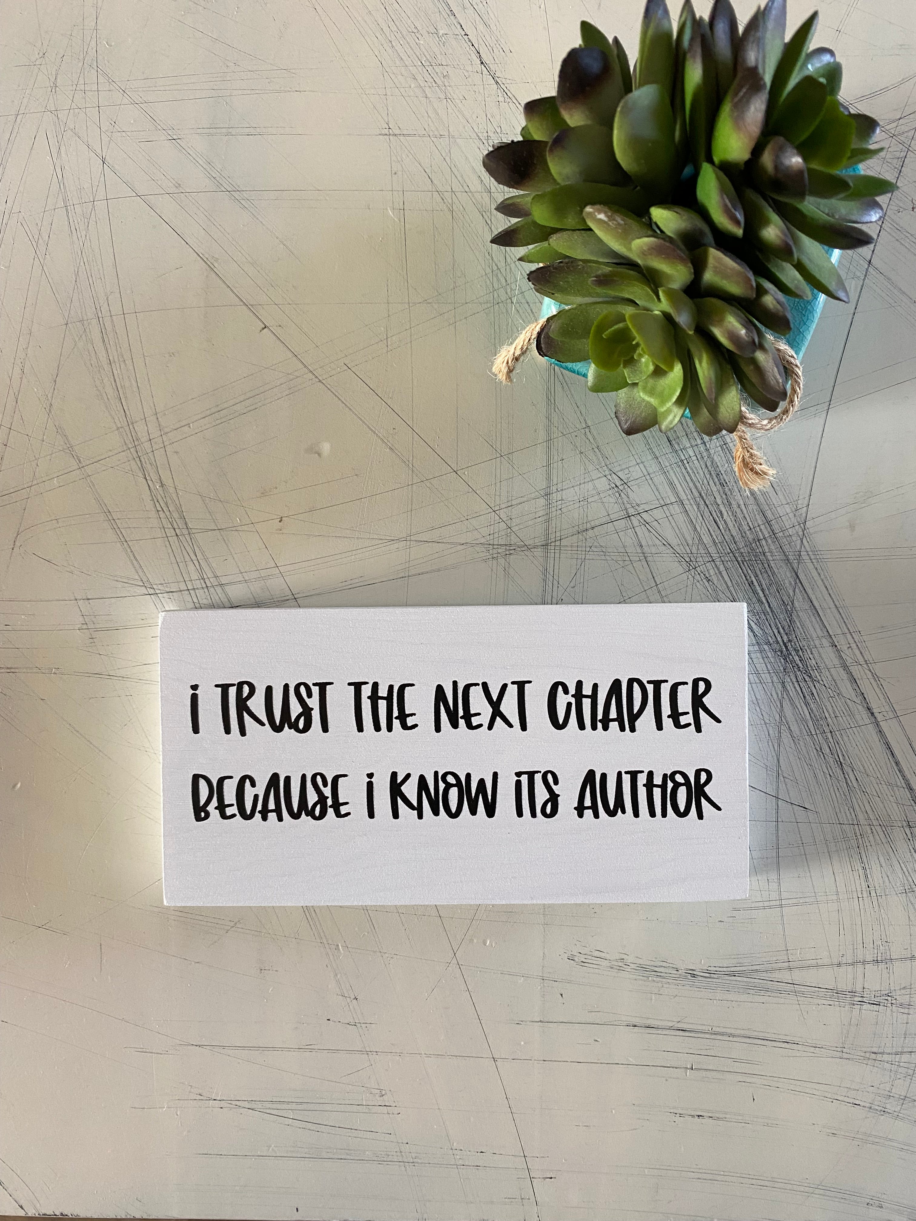 I trust the next chapter because I know its author