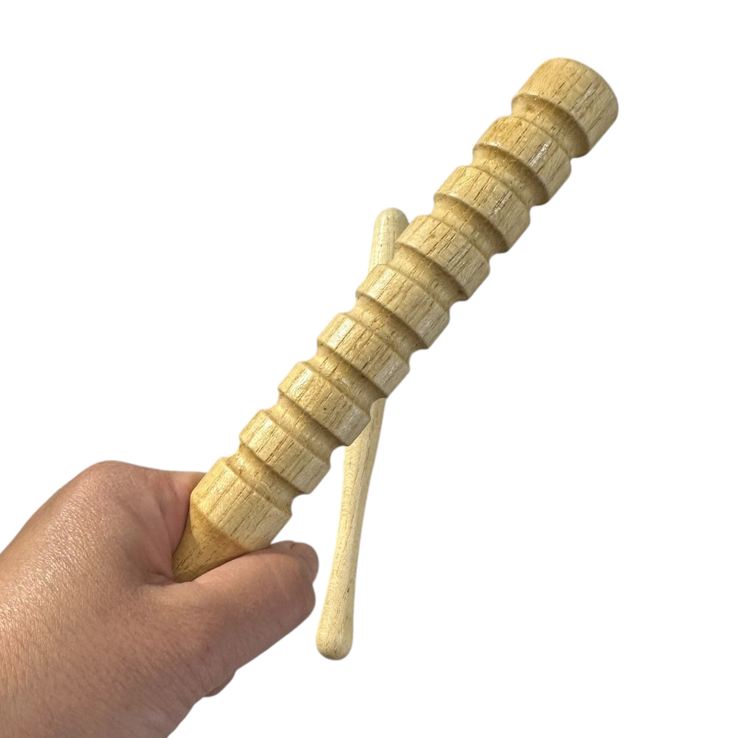 Wooden Guiro – Montessori Rhythm Instrument for Kids’ Music Learning