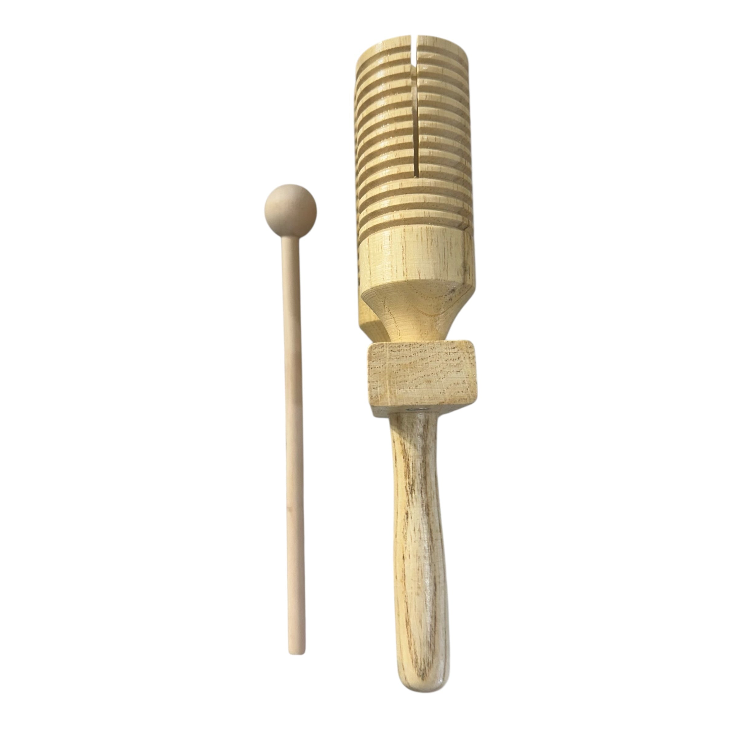 Wooden Double Guiro – Natural Wood Percussion Instrument for Music Learning