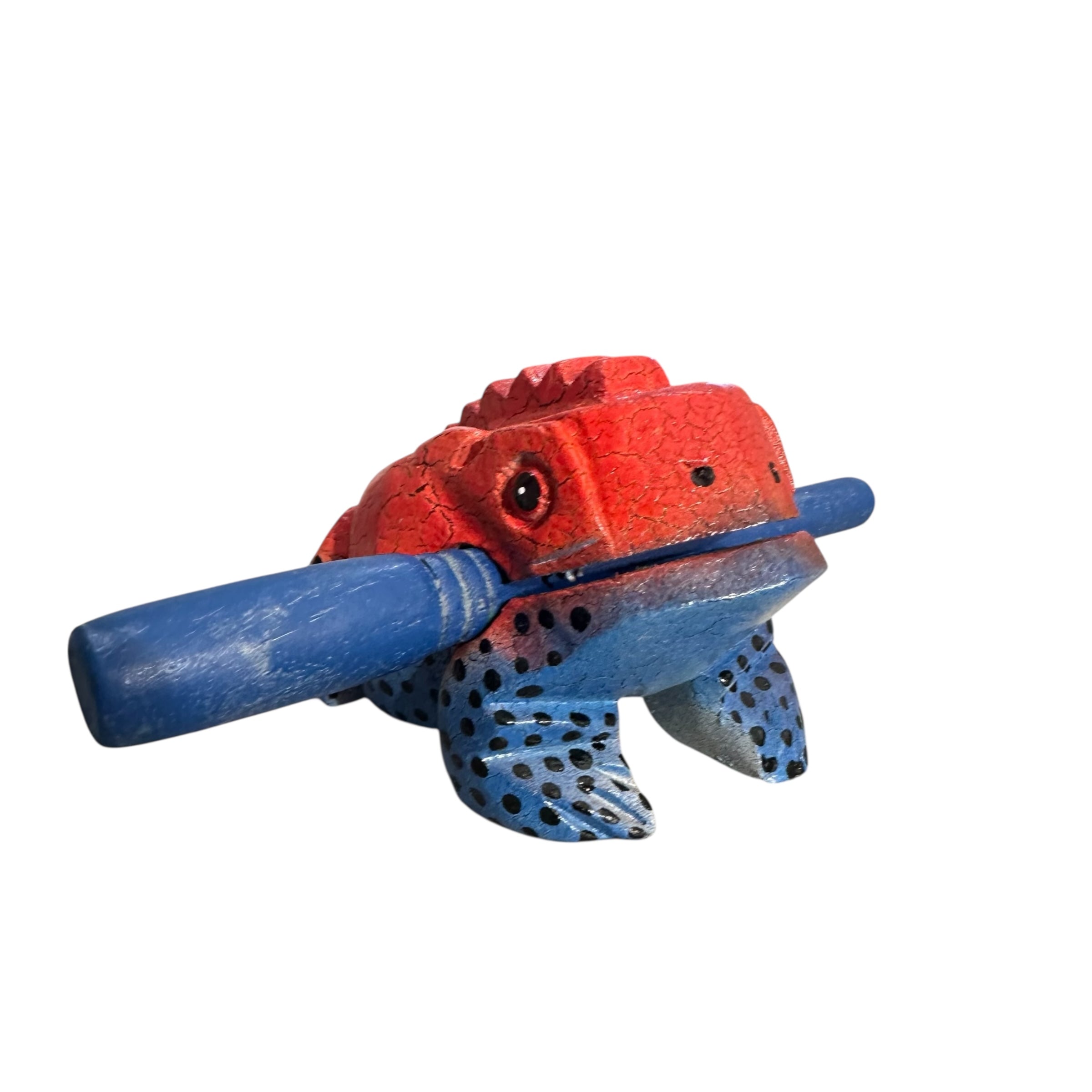 4" Large Red Dart Frog Musical Frog Percussion Instrument