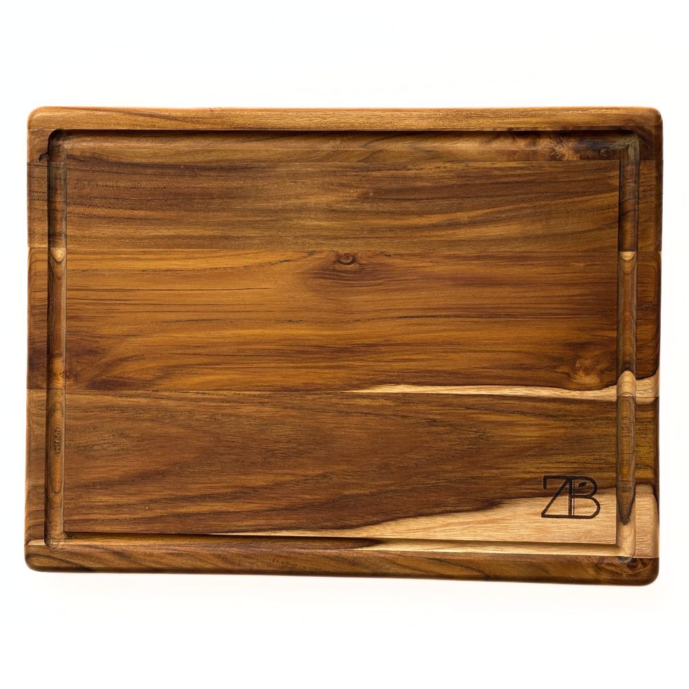 Teak Wood Cutting Board With Groove