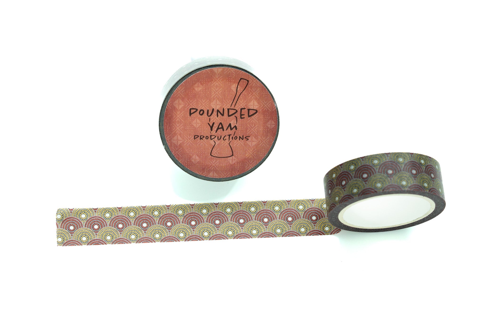 African Print Washi Tape - Red and Yellow (Ankara)