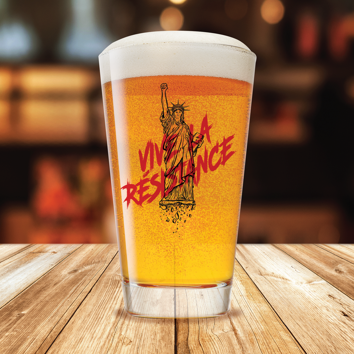 Vive la Résistance Pint Glasses (Set of 4)