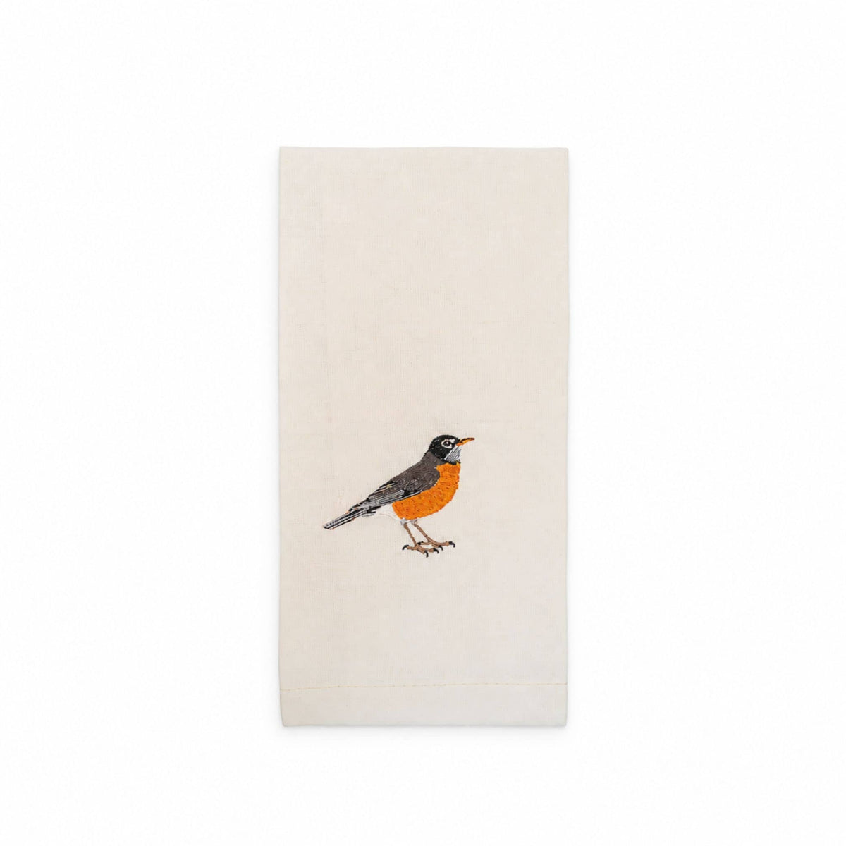 Bird Embroidered Cotton Tea Towels - Handmade Kitchen Gift