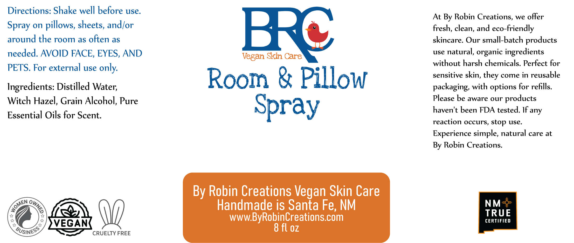 Aromatherapy Essential Oil Room & Pillow Spray