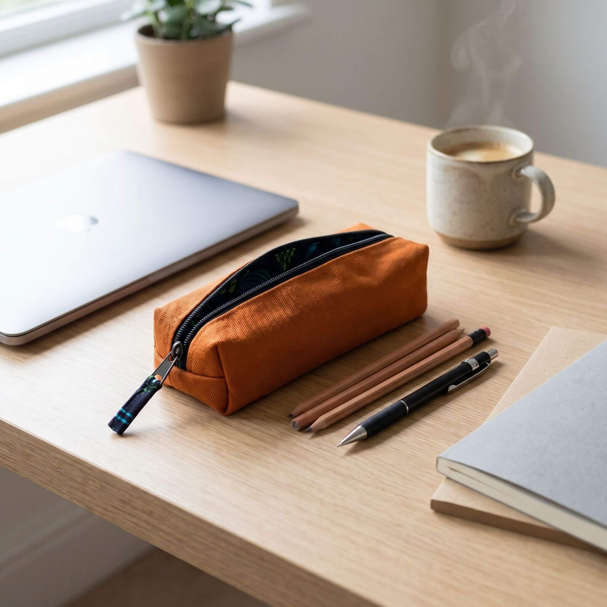 Canvas Pencil Pouch Bag, Everyday Pencil Case