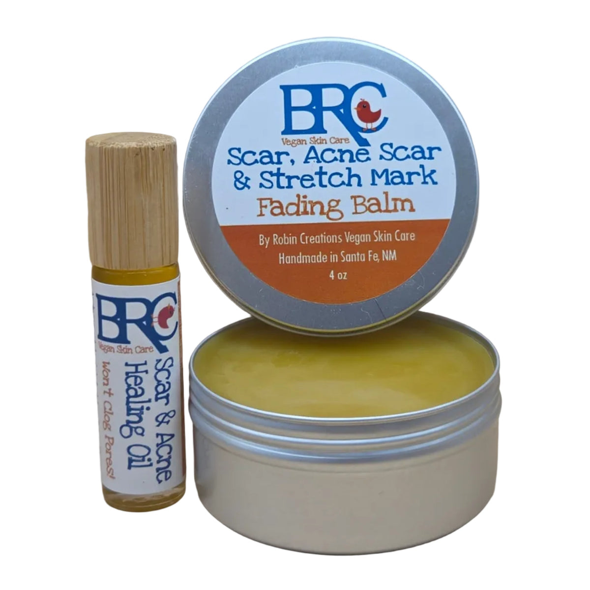 Scar Fading Balm & Acne Healing Oil Set for Face & Body