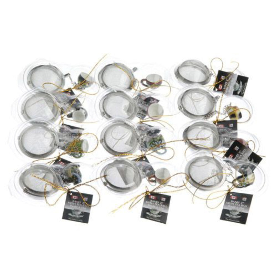 Banff Mesh Tea Ball Infuser w/ Painted Teacup Charm