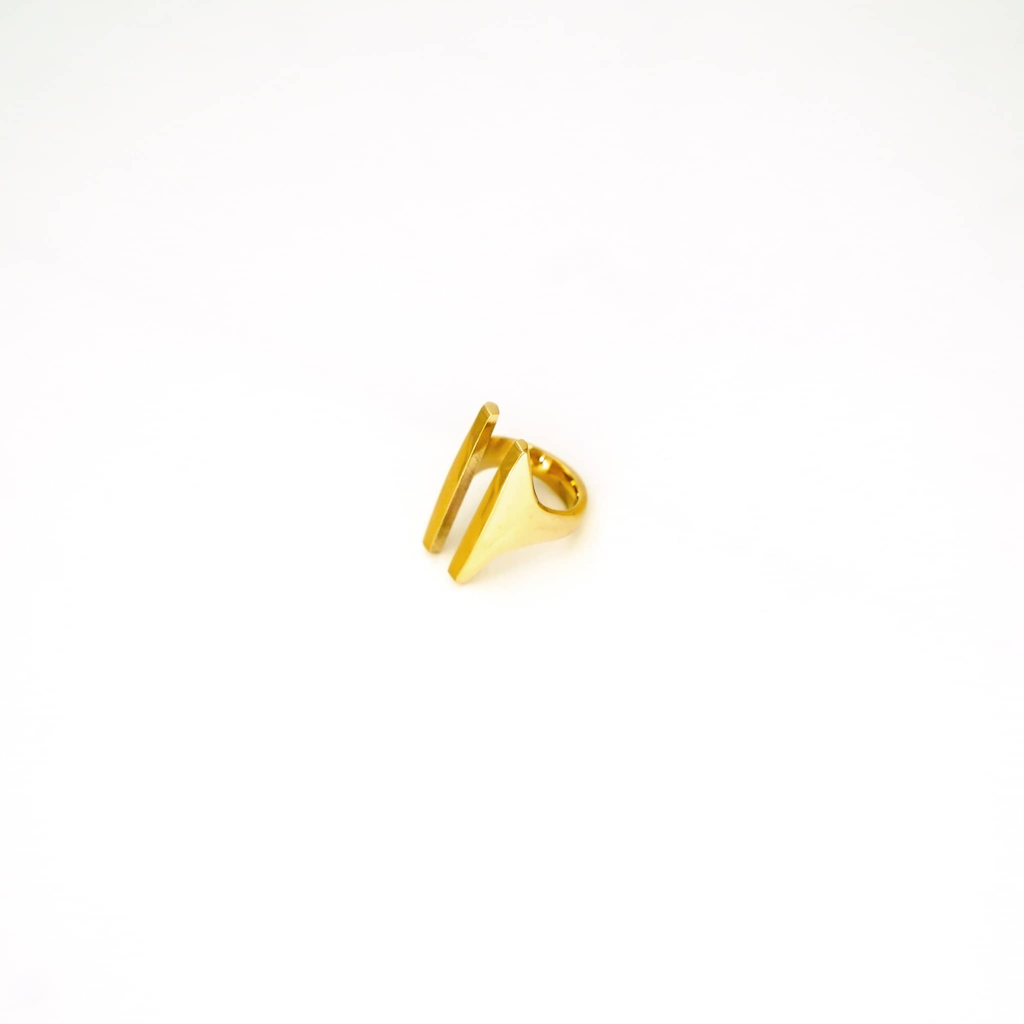 Brass Double Bar Adjustable Ring | Sema