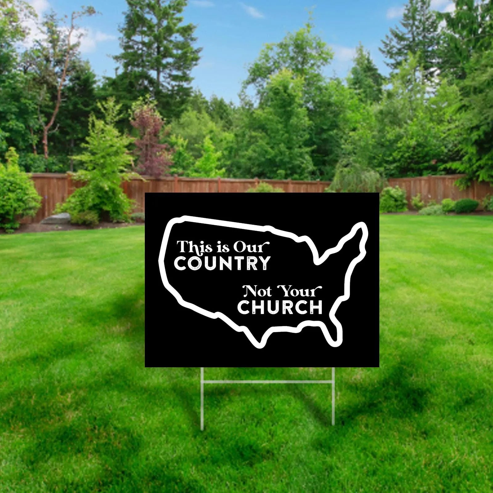 Separation of Church and State Yard Sign